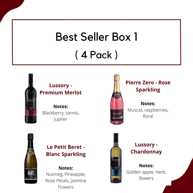 Best Seller Non-alcoholic Wine Sampler Pack (4-Bottles)