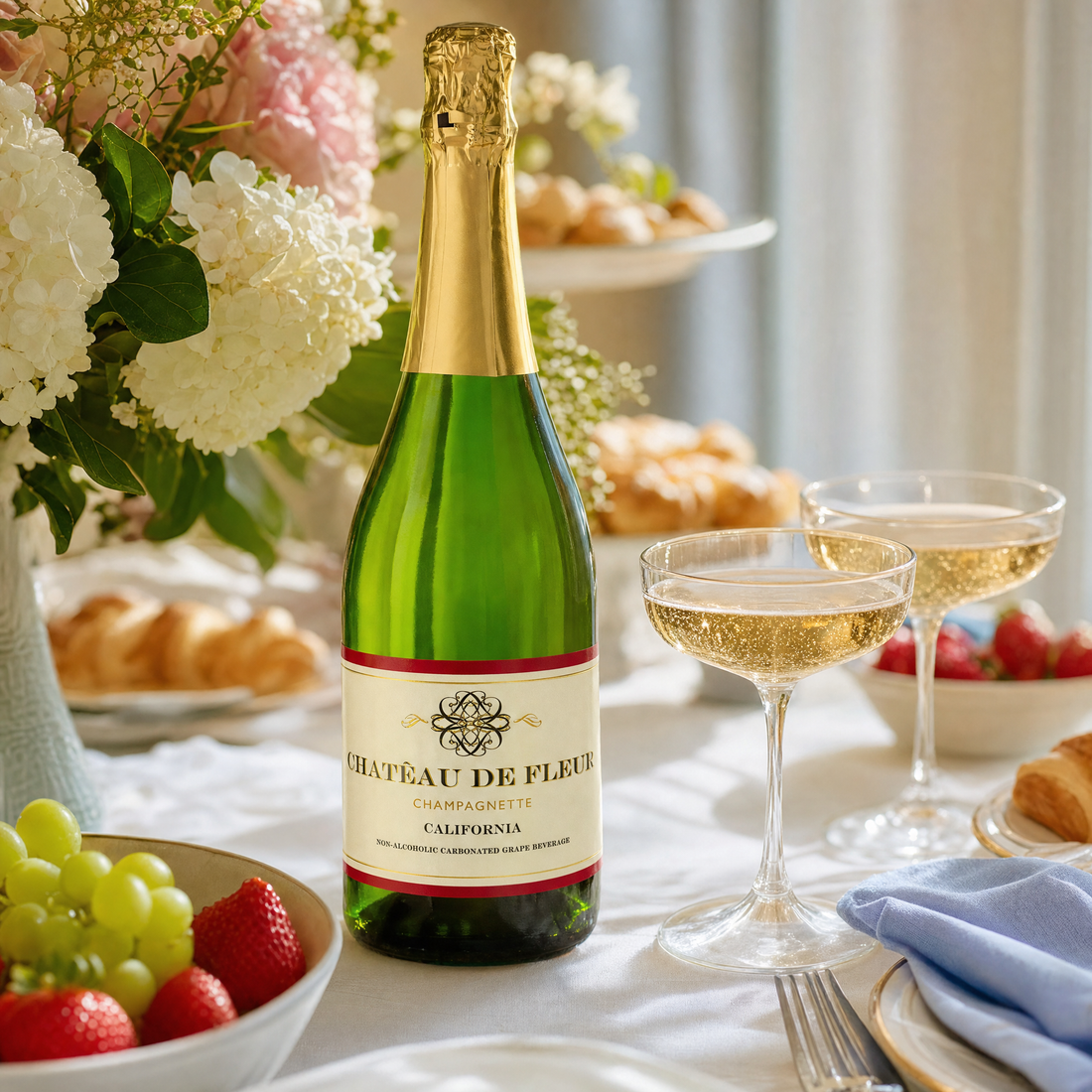 Chateau de Fleur non-alcoholic sparkling wine 0.0% - bottle hero