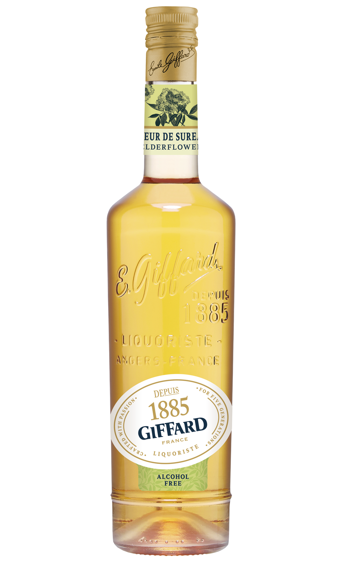 Giffard Elderflower Alcohol Free 700ml bottle