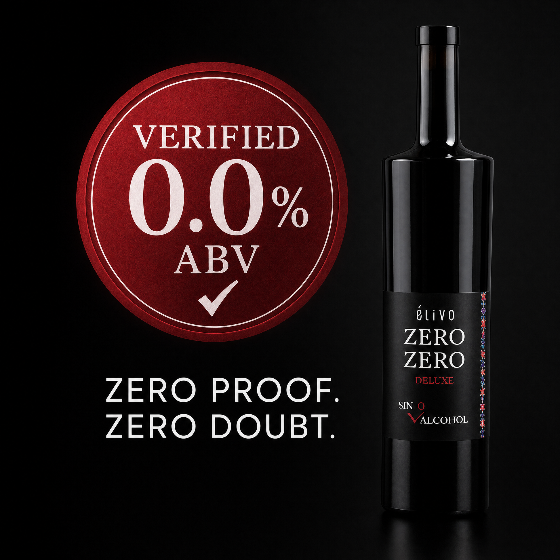 Elivo Zero Zero Deluxe Red verified 0.0% ABV - Zero Proof Zero Doubt