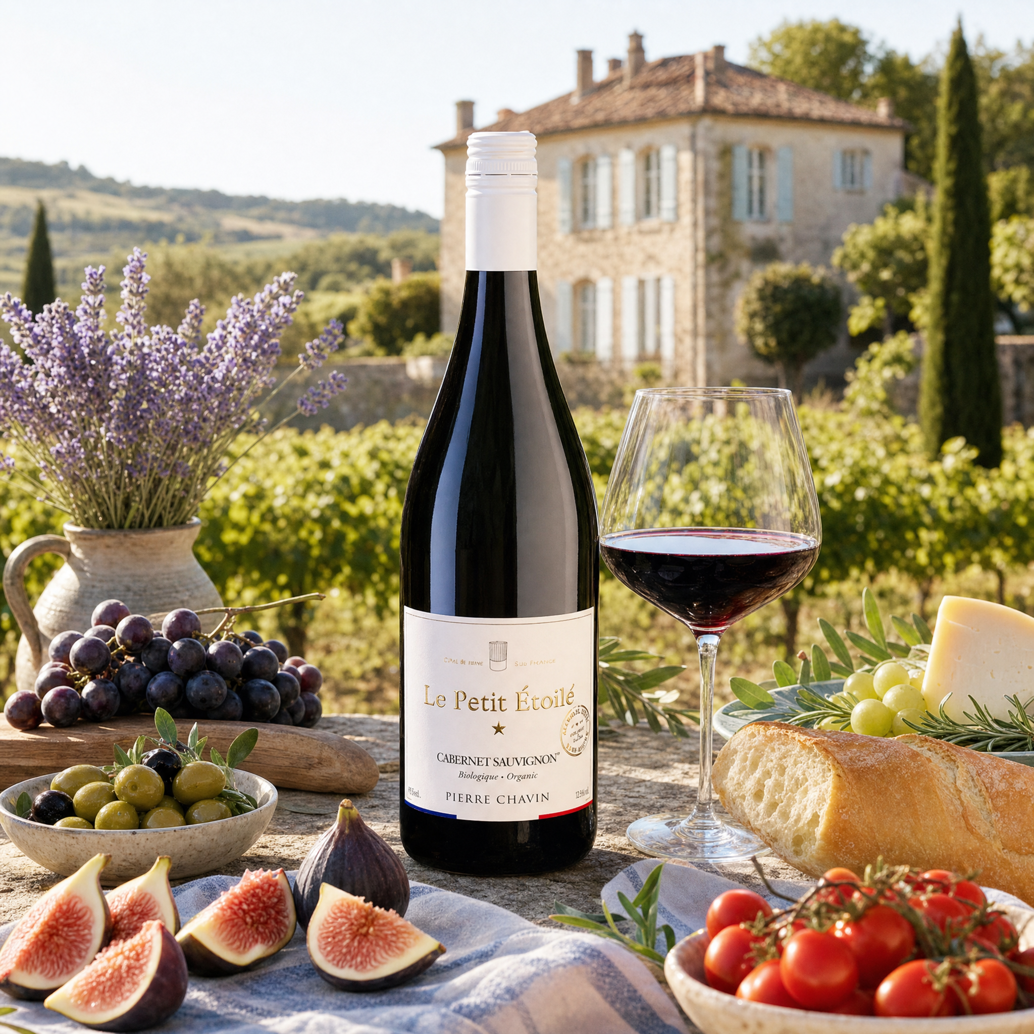 Le Petit Étoilé 0.0% at an organic French vineyard lunch