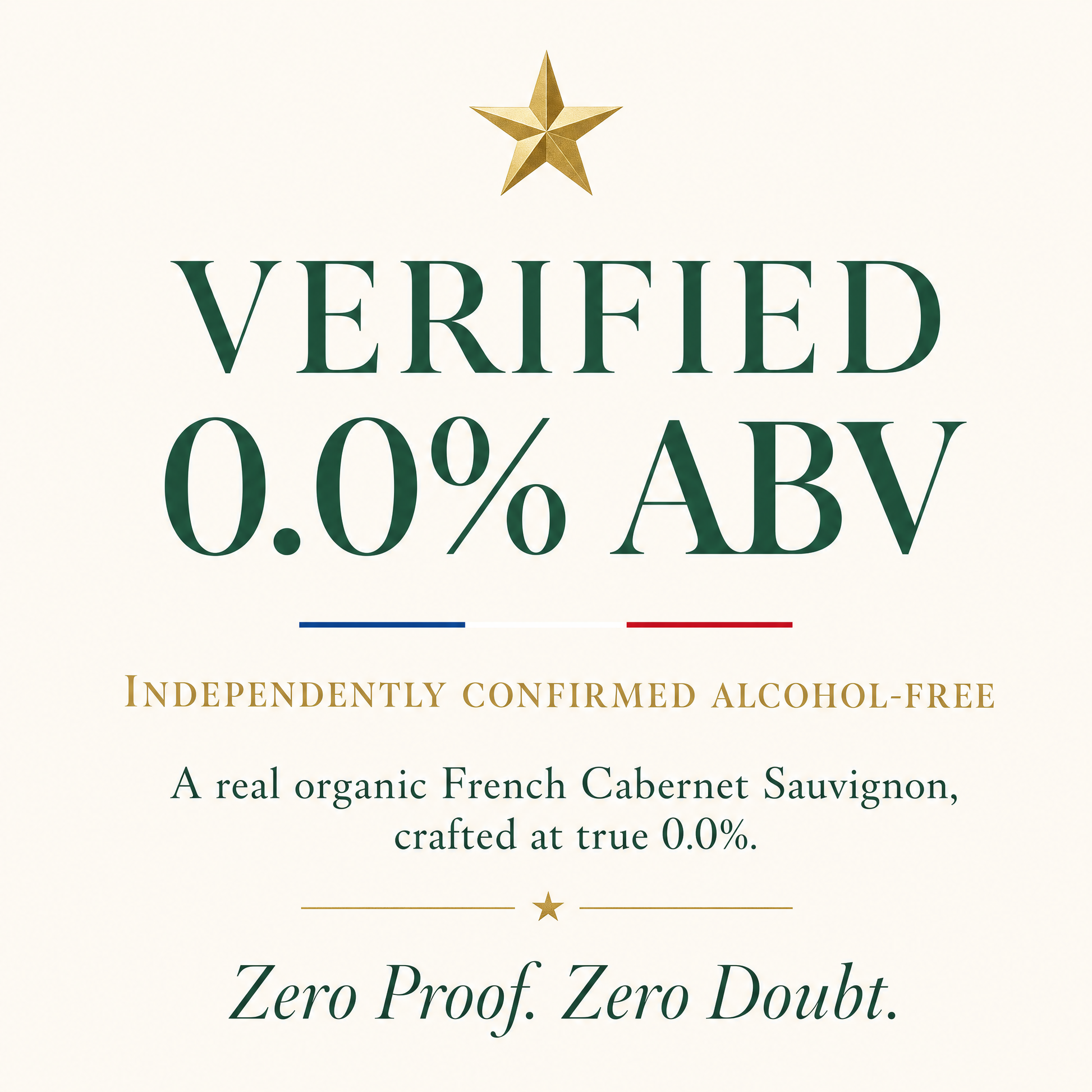 Le Petit Étoilé Cabernet Sauvignon verified 0.0% ABV, Zero Proof Zero Doubt