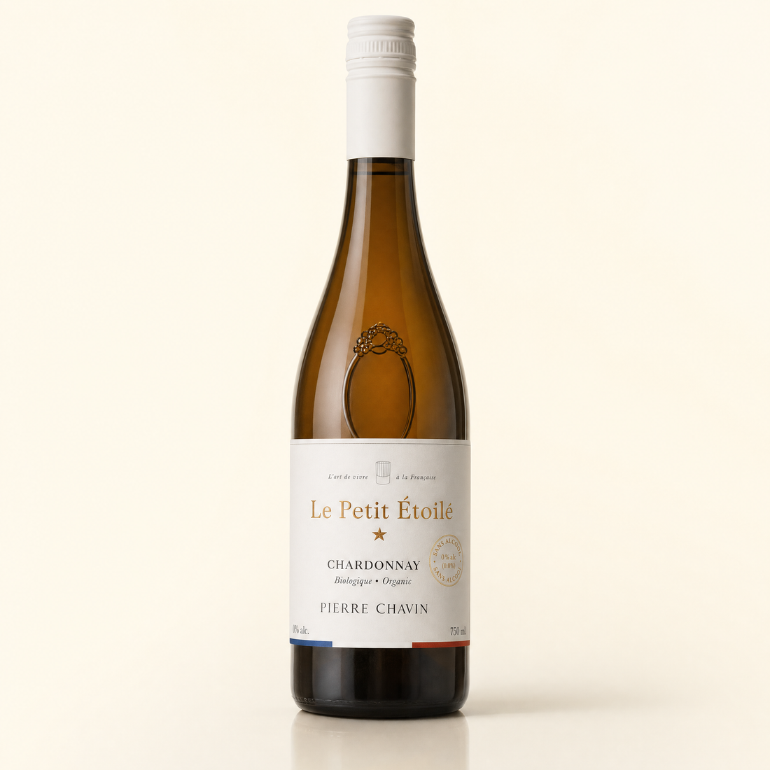 Le Petit Étoilé Chardonnay 0.0% non-alcoholic French white wine — bottle