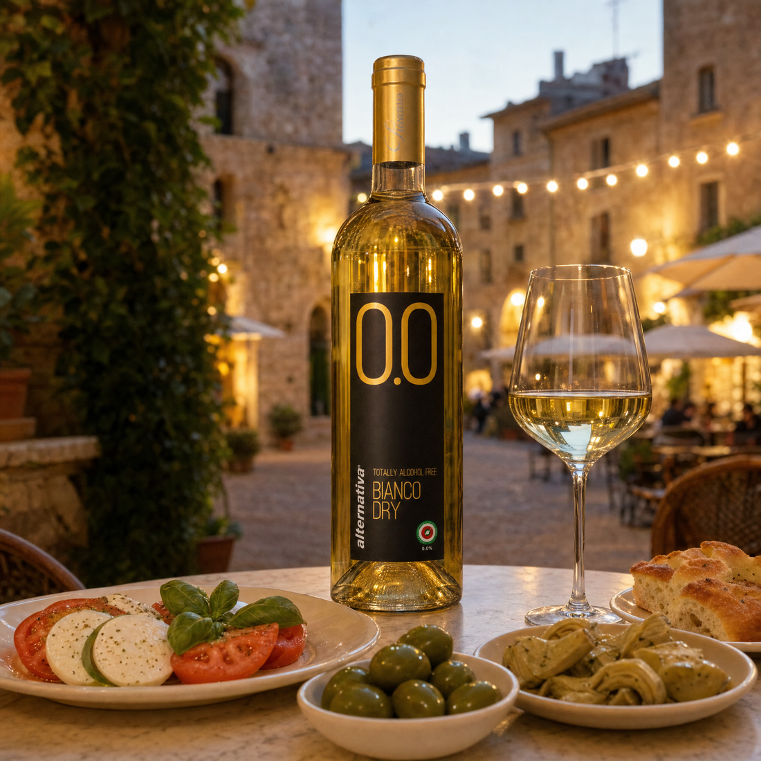 Princess Blanco Dry 0.0% non-alcoholic Italian Pinot Grigio — bottle