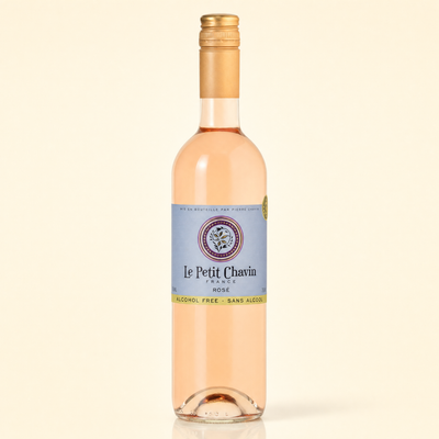 Le Petit Chavin Rosé 0.0% non-alcoholic French rosé wine bottle