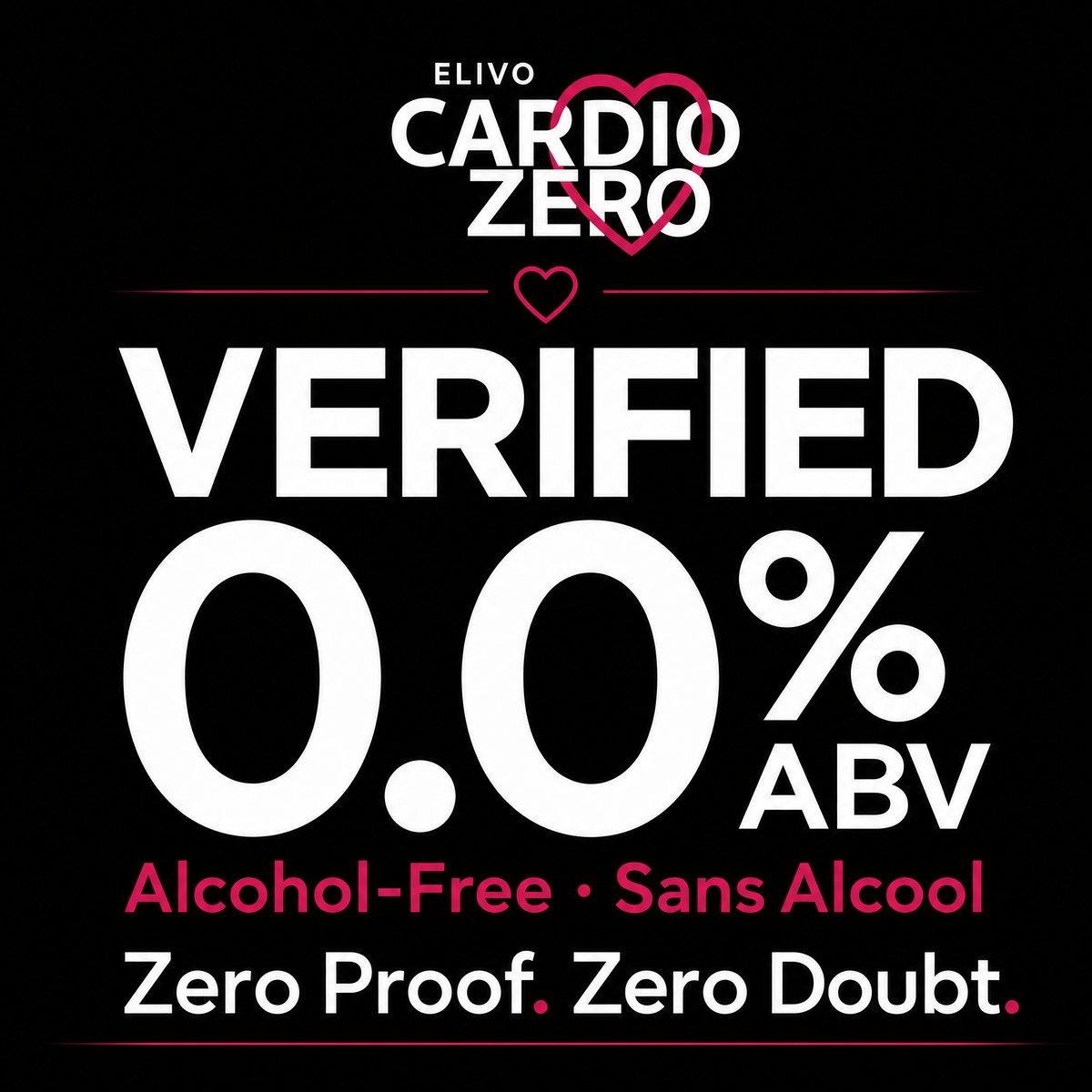 Elivo Cardio Zero Rosé — 0.0% ABV, Zero Proof Zero Doubt