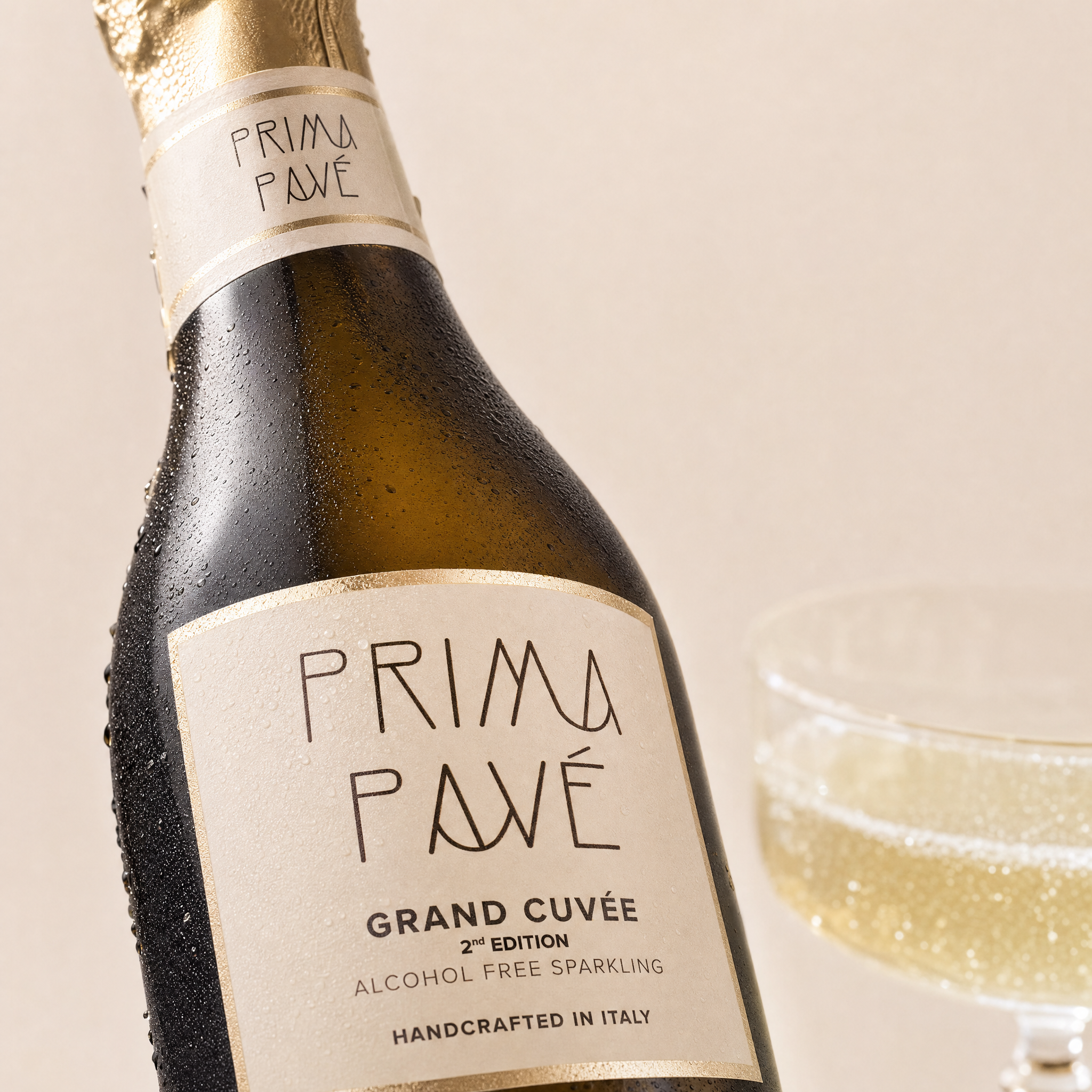 Prima Pavé Grand Cuvée 0.0% — label detail