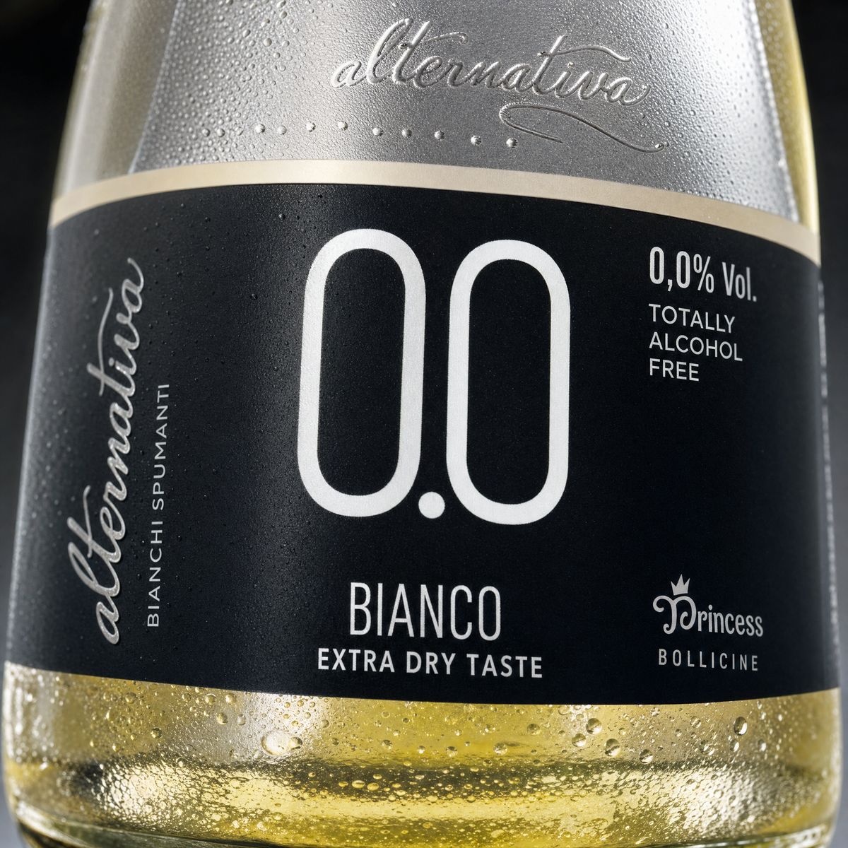 Princess alternativa Bianco Extra Dry 0.0% — label detail