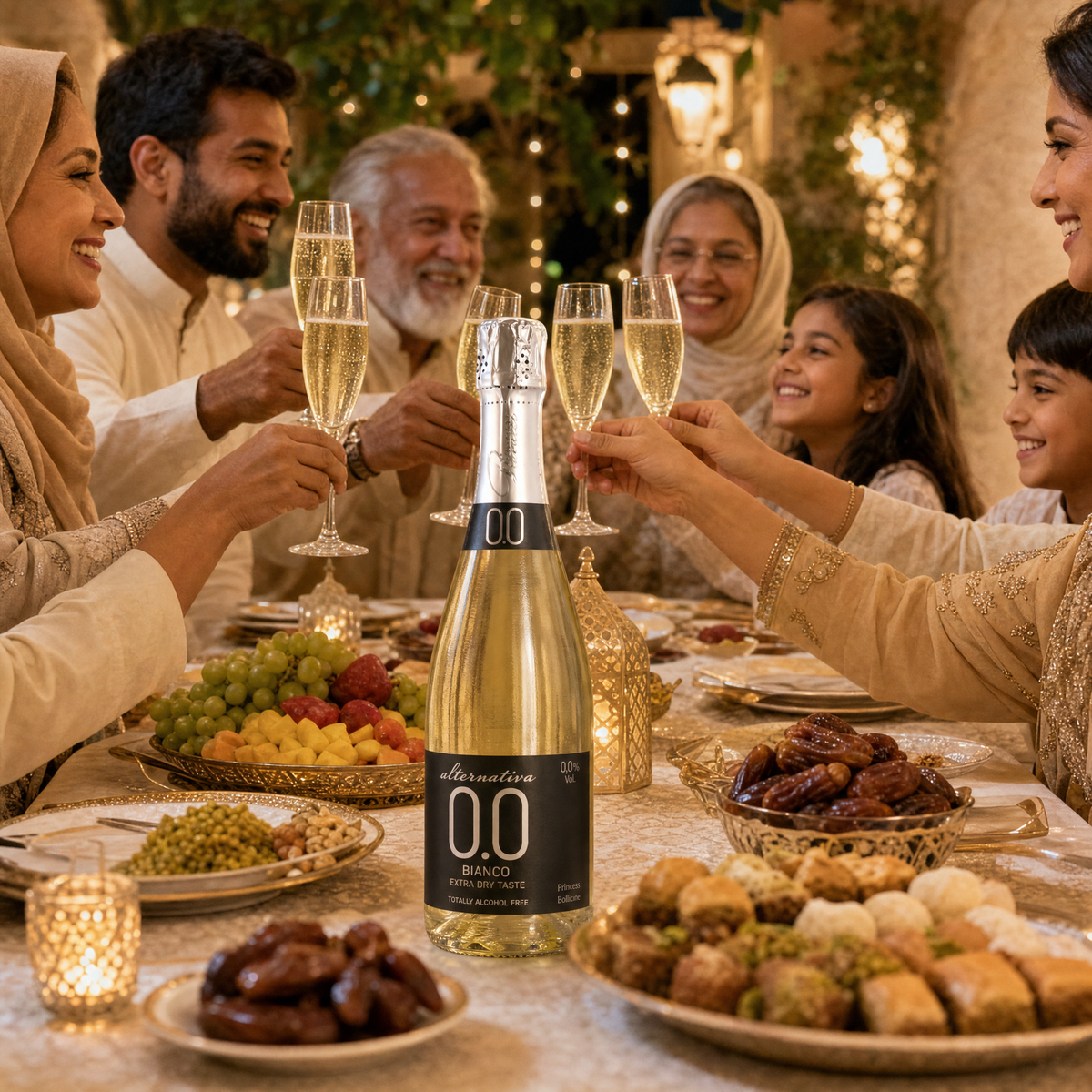 Princess alternativa Bianco Extra Dry 0.0% — family celebration