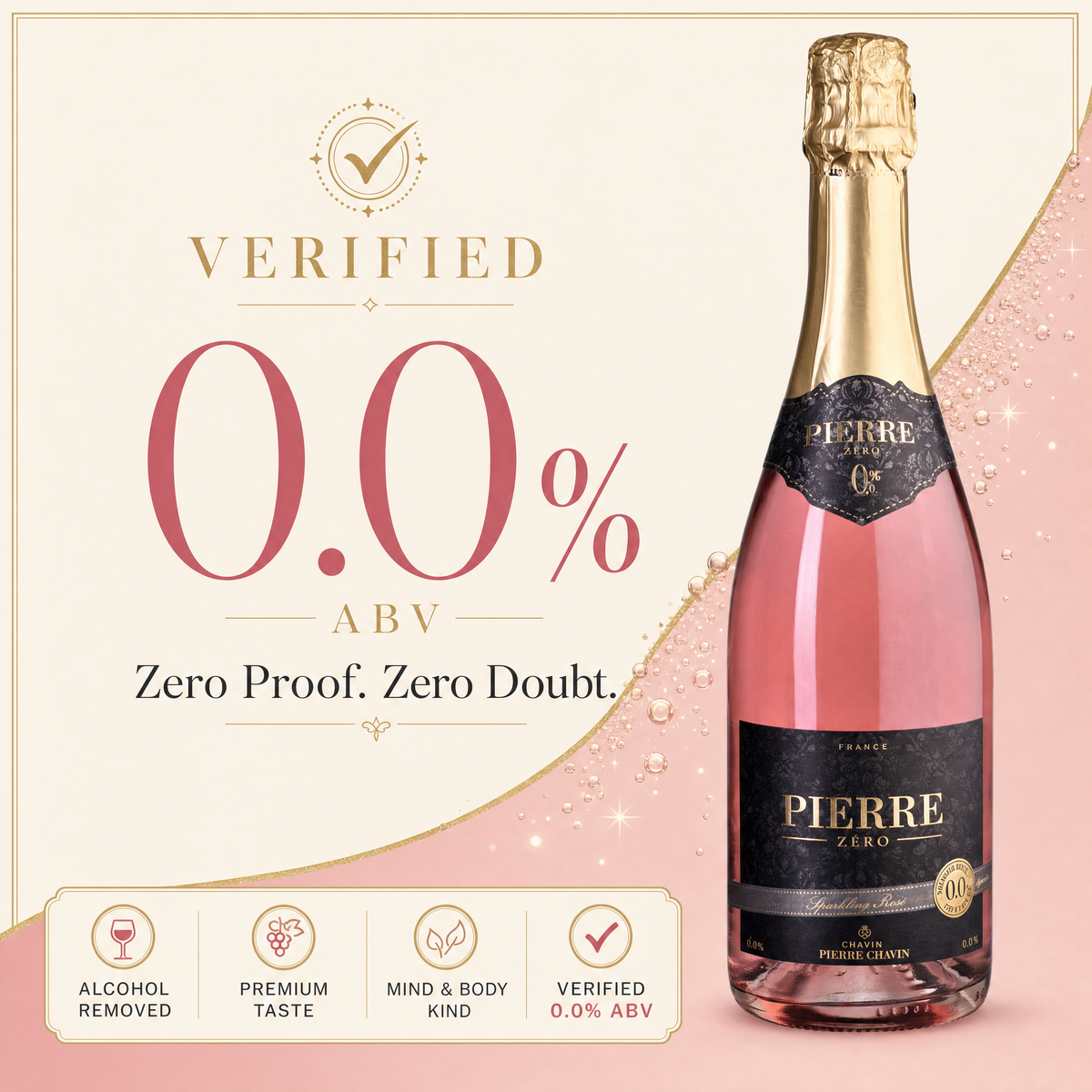 Pierre Zéro Rosé Sparkling (0.0%) — 0.0% ABV