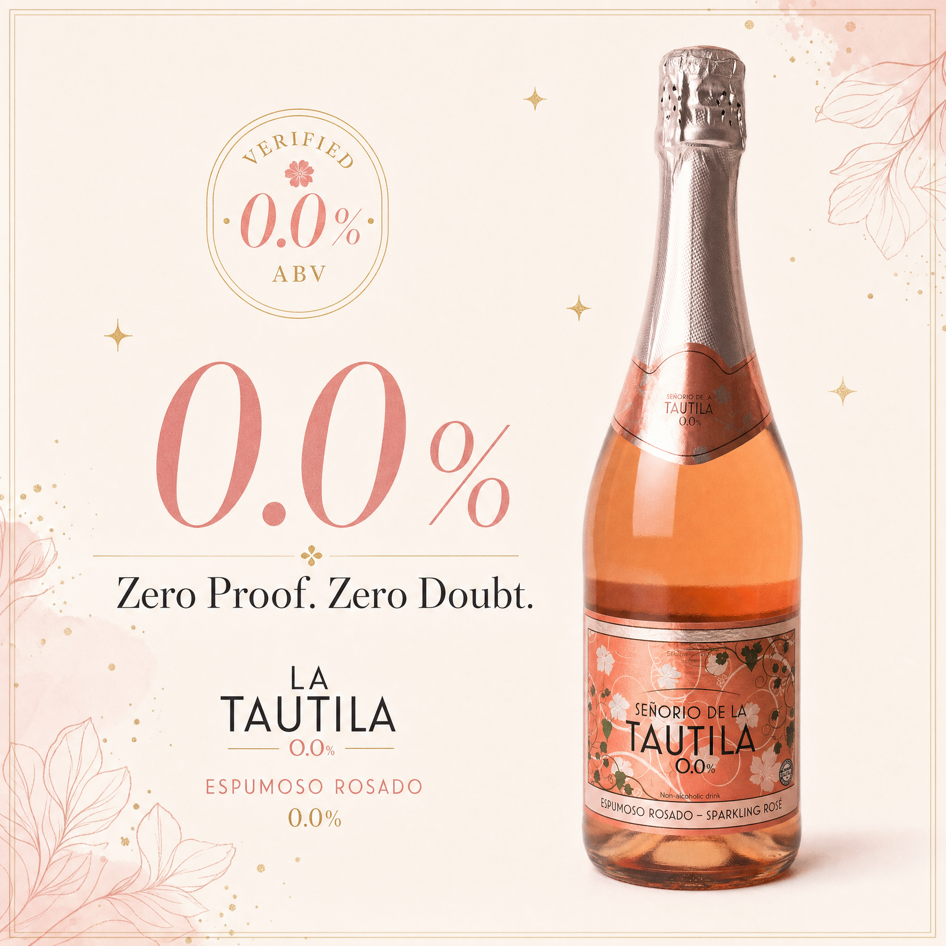 La Tautila Espumoso Rosado (0.0%) — 0.0% ABV
