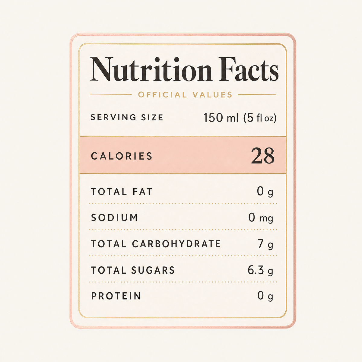 French Bloom Le Rosé (0.0%) — Nutrition Facts