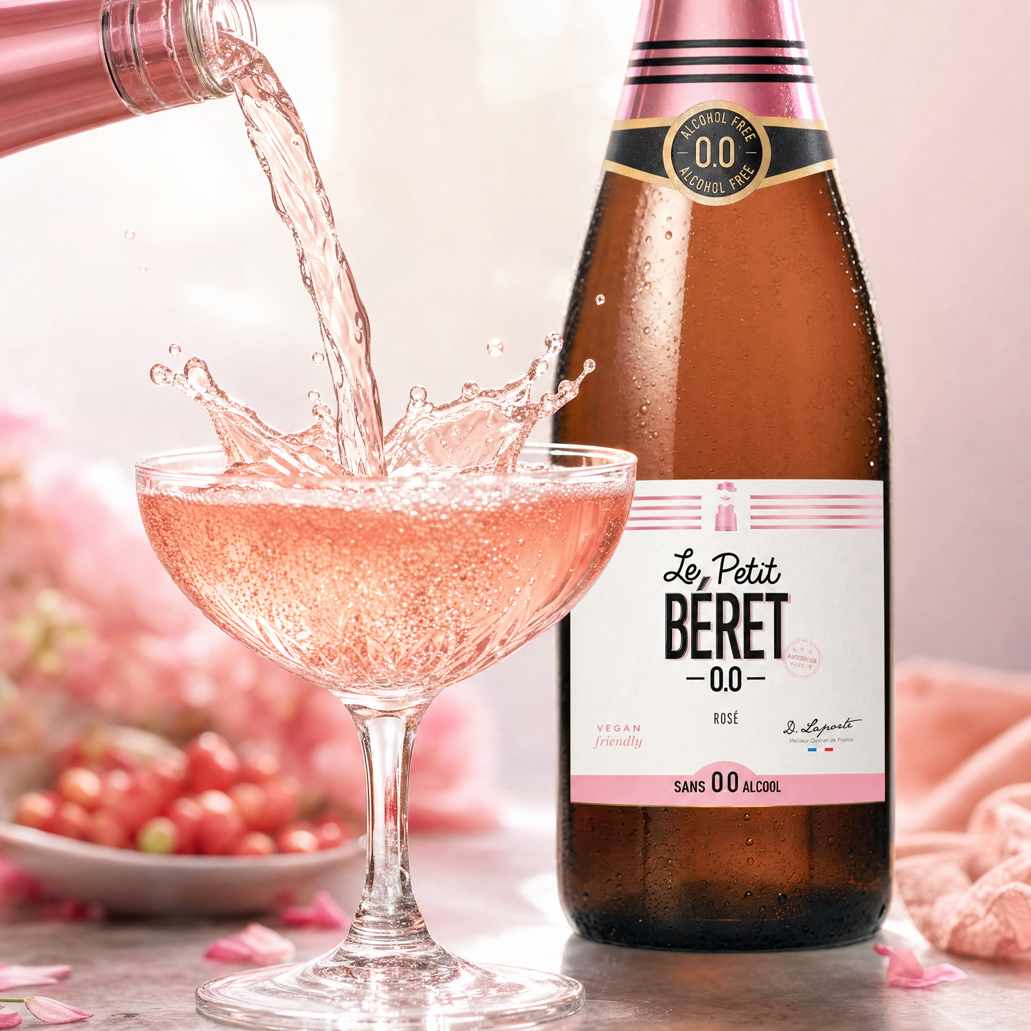 Le Petit Béret Sparkling Rosé (0.0%) — Pour