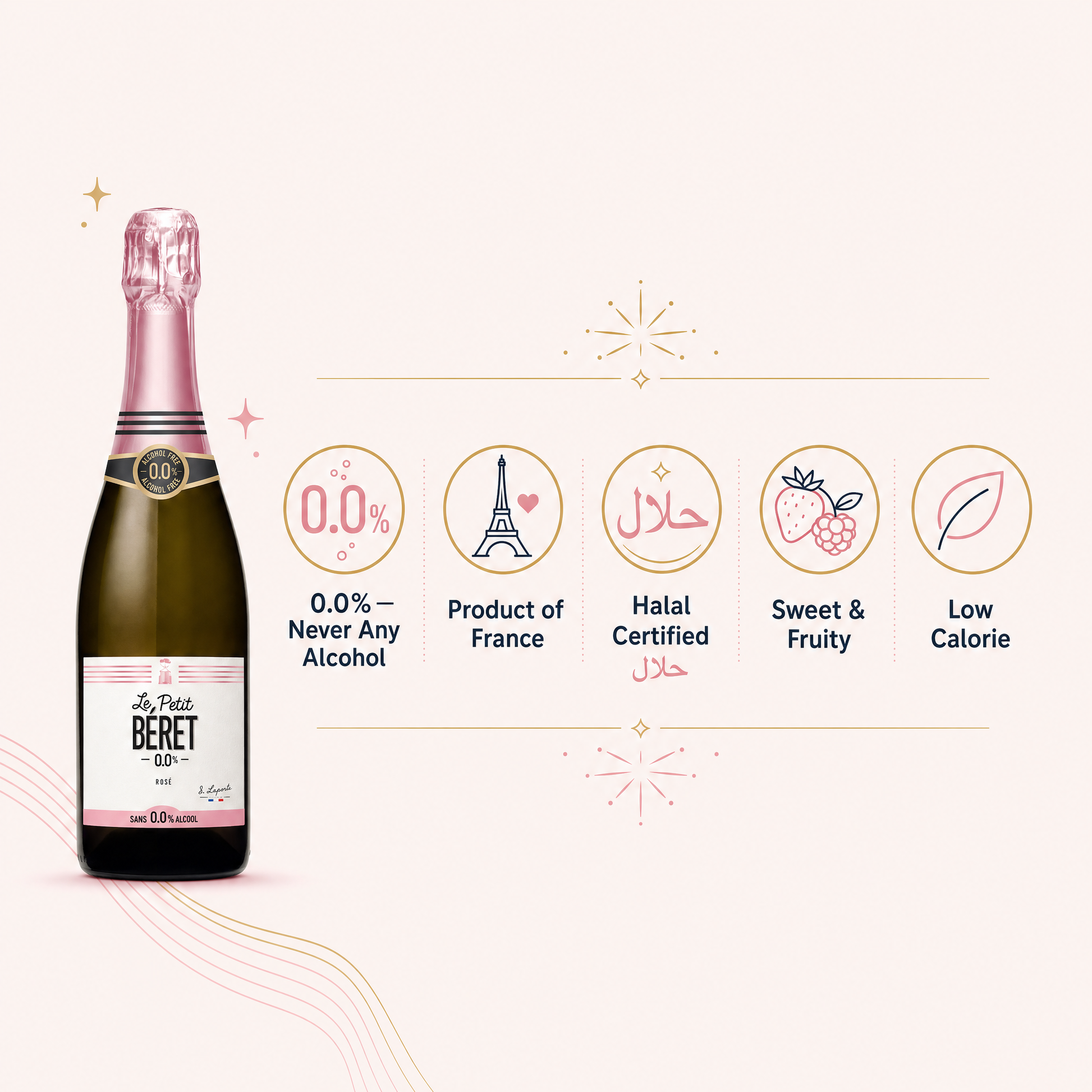 Le Petit Béret Sparkling Rosé (0.0%) — Benefits