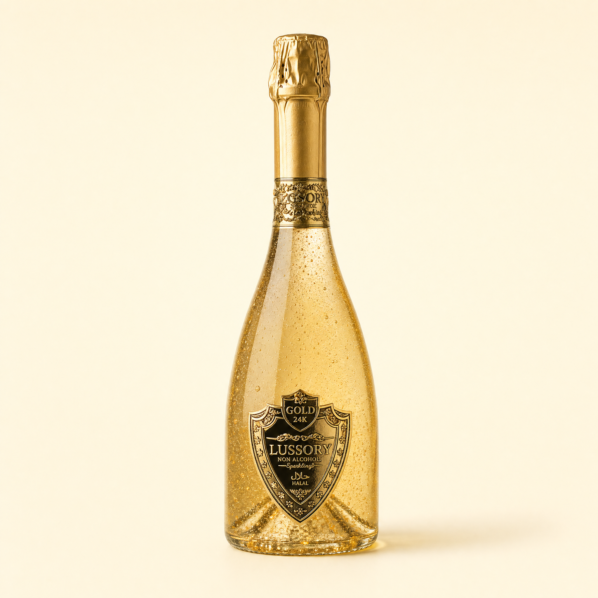 Lussory 24k Gold Sparkling Wine 0.0% — Spanish sparkling with edible gold leaf
