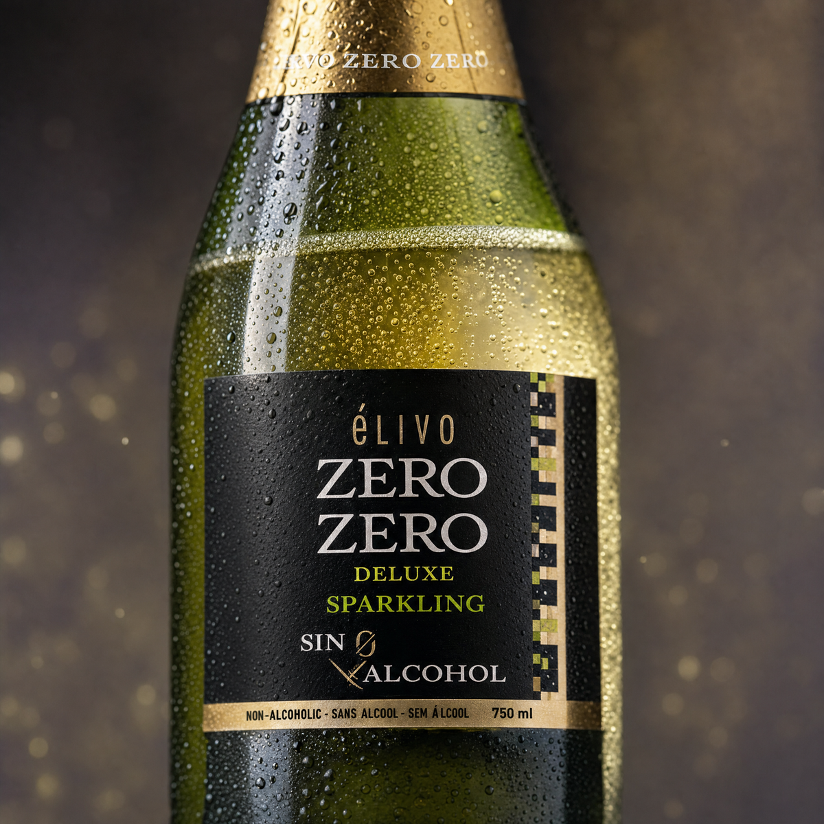 Elivo Deluxe Sparkling — label close-up