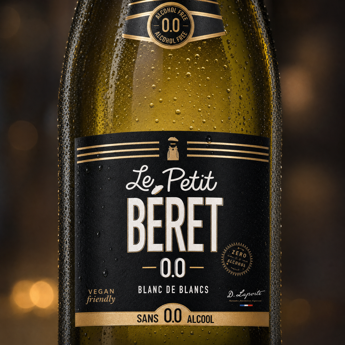Le Petit Béret Blanc — label close-up