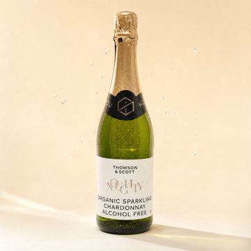 Noughty Organic Sparkling Chardonnay 0.0% non-alcoholic sparkling wine bottle