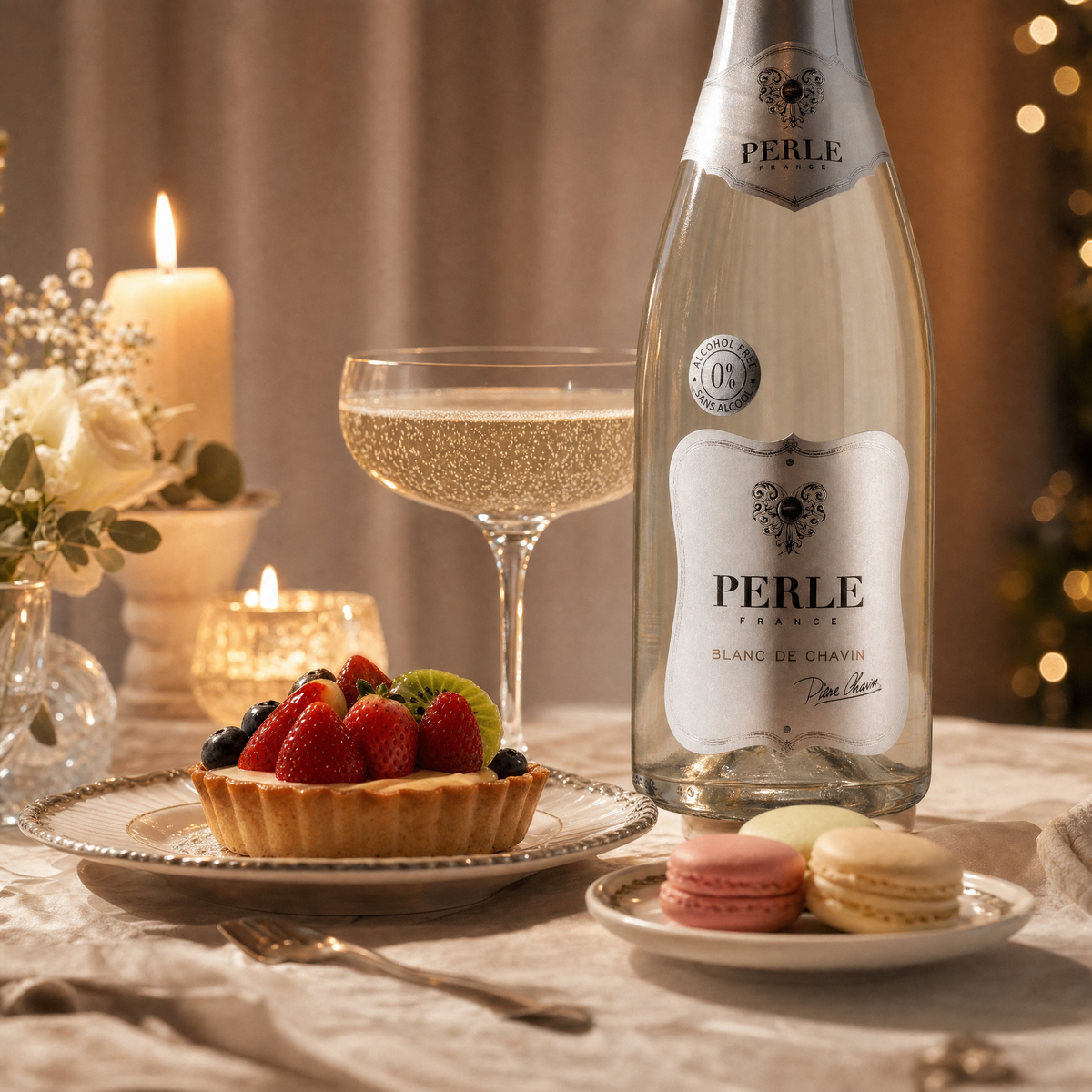 Perle Blanc — candlelit dessert course