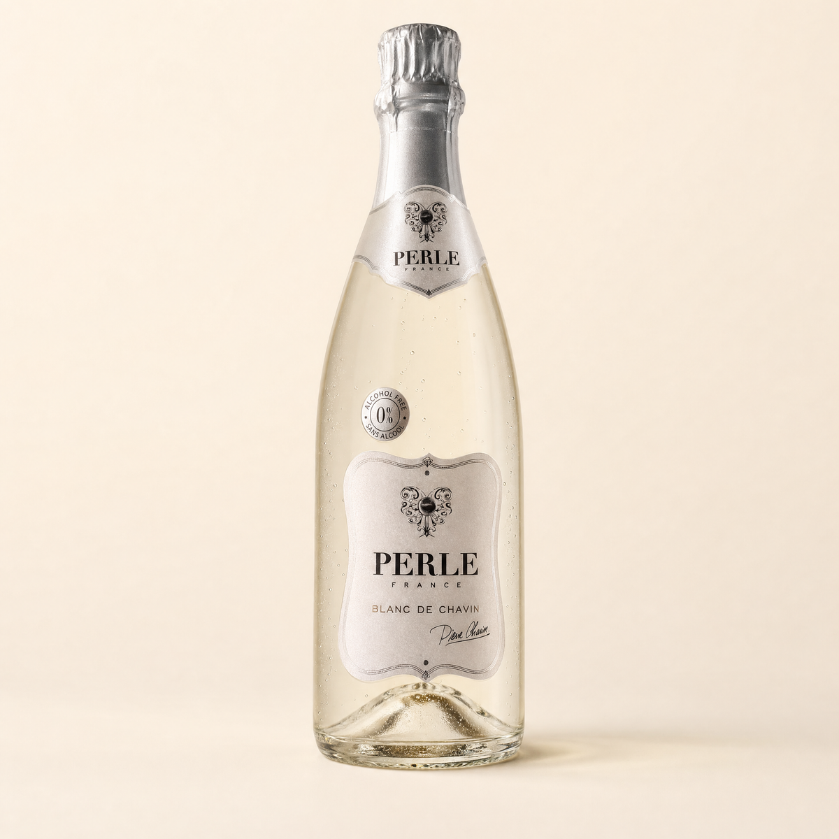 Perle Blanc 0.0% non-alcoholic sparkling wine bottle