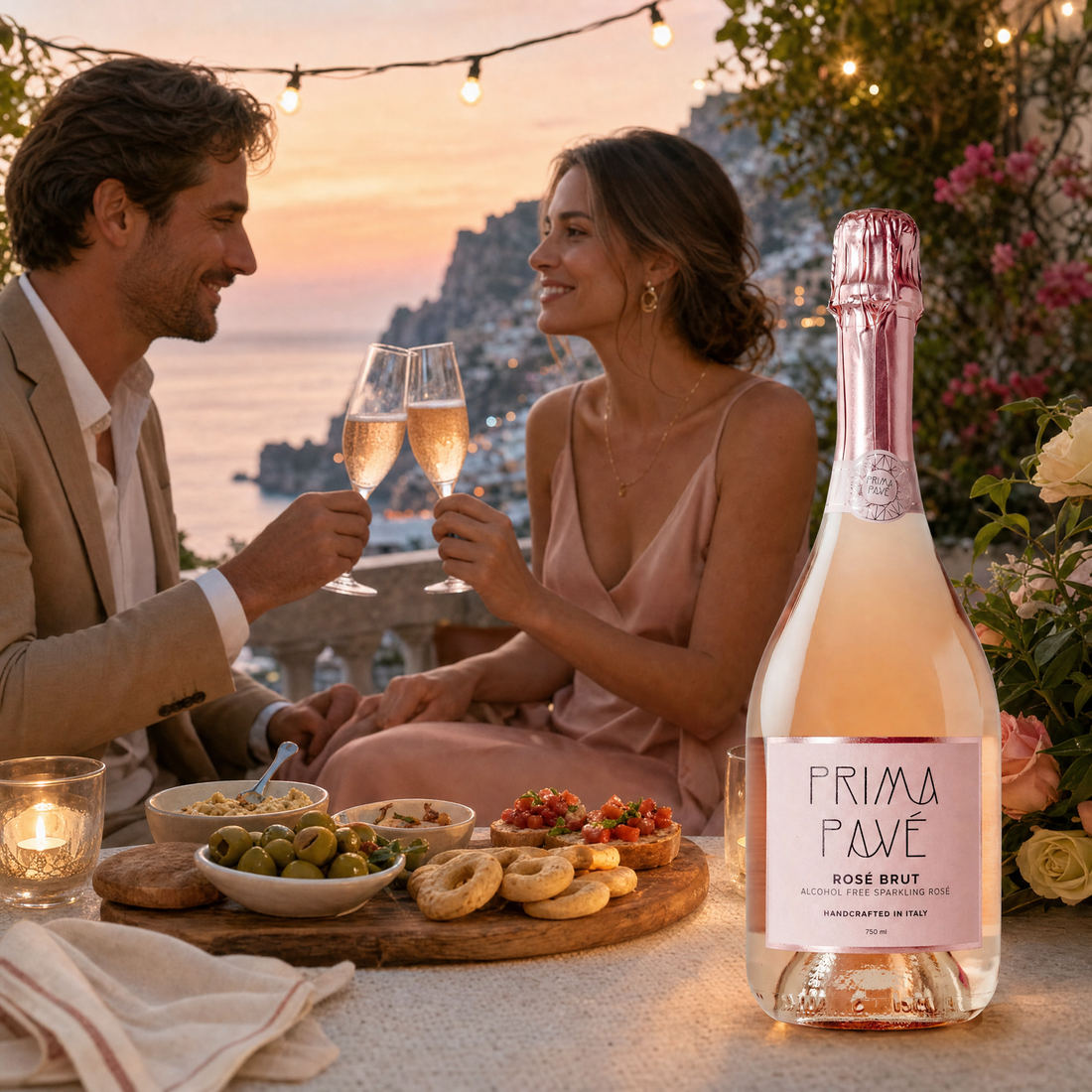 Prima Pavé Rosé Brut 0.0% non-alcoholic sparkling rosé bottle