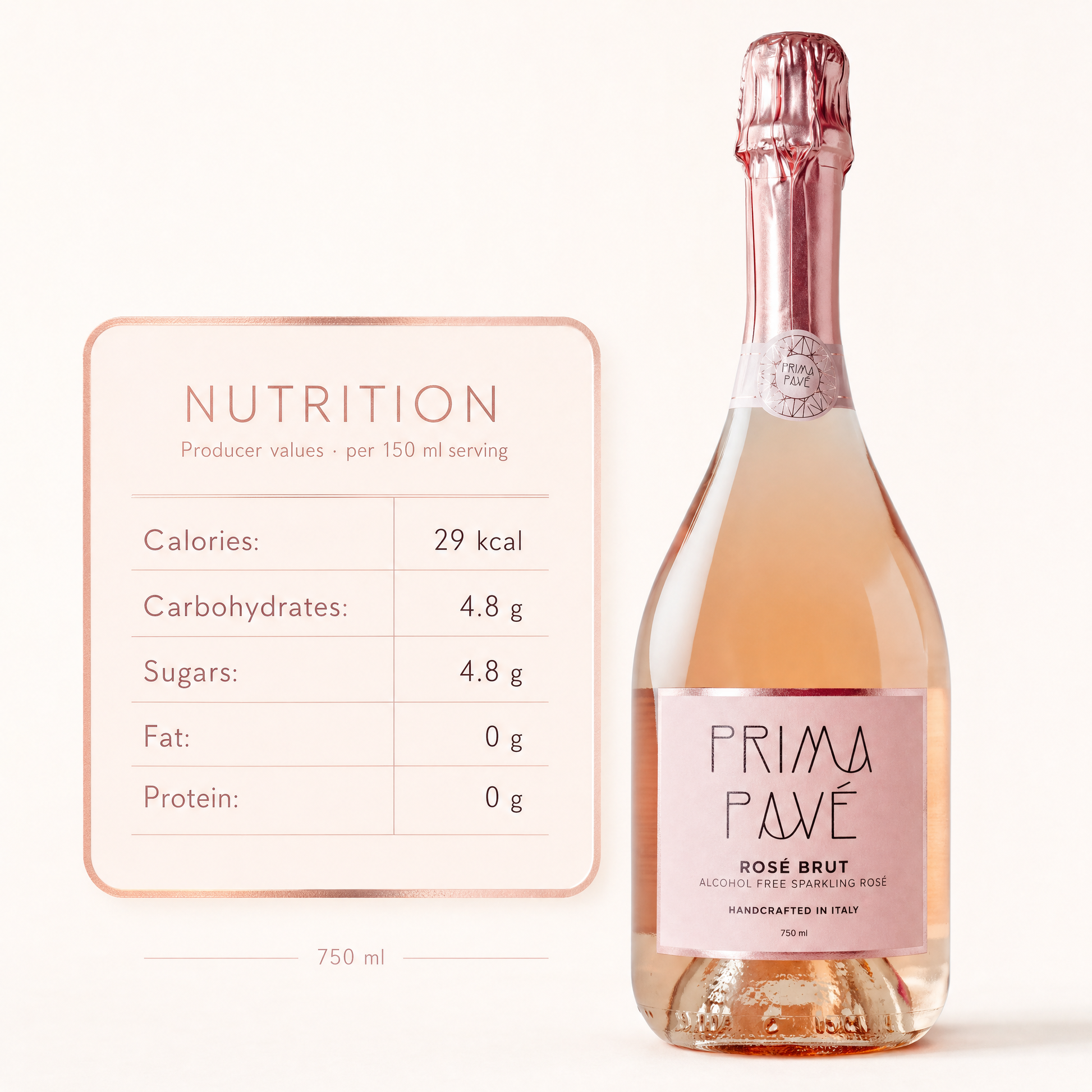 Prima Pavé Rosé Brut — nutrition facts