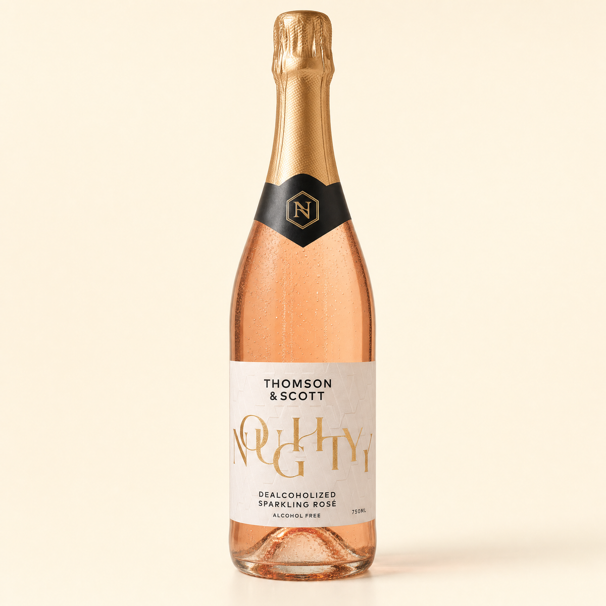 Noughty Organic Sparkling Rosé 0.0% non-alcoholic sparkling rosé bottle