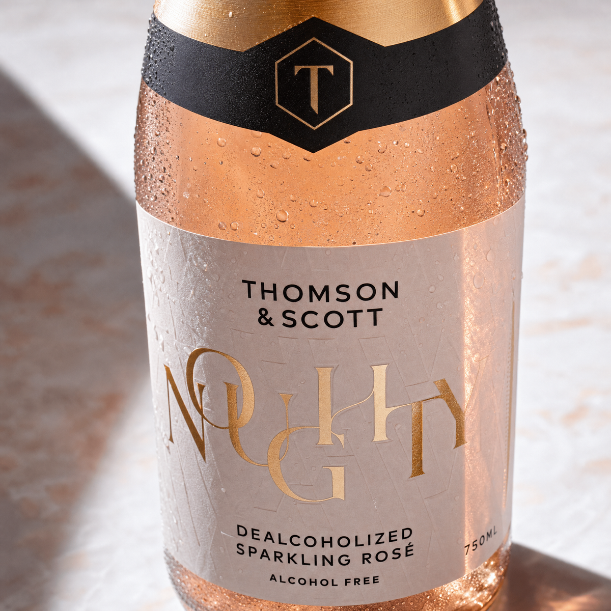 Noughty Rosé — label close-up
