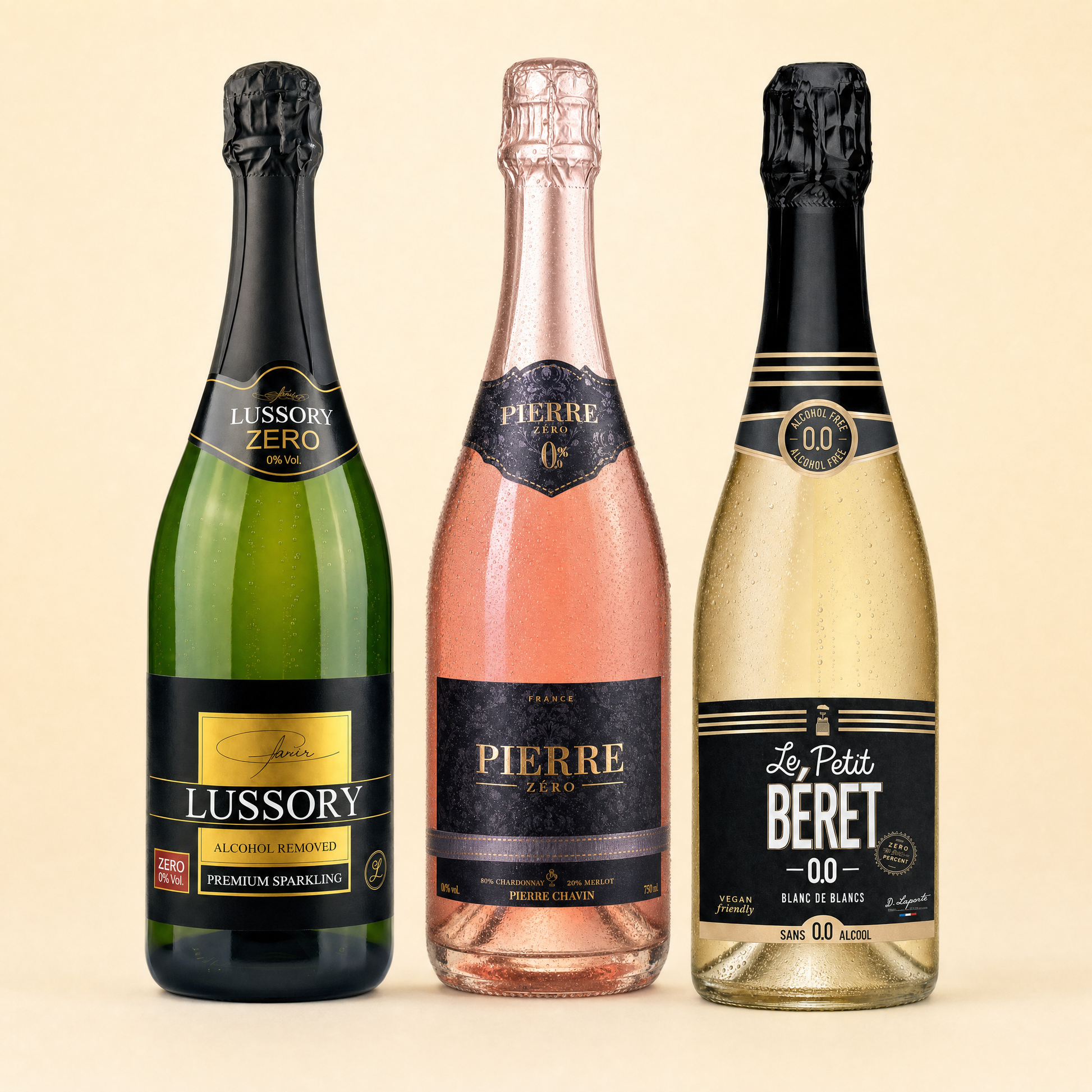 Sparkling Wine Sampler 3-Pack | 0.0% Non-Alcoholic Sparkling