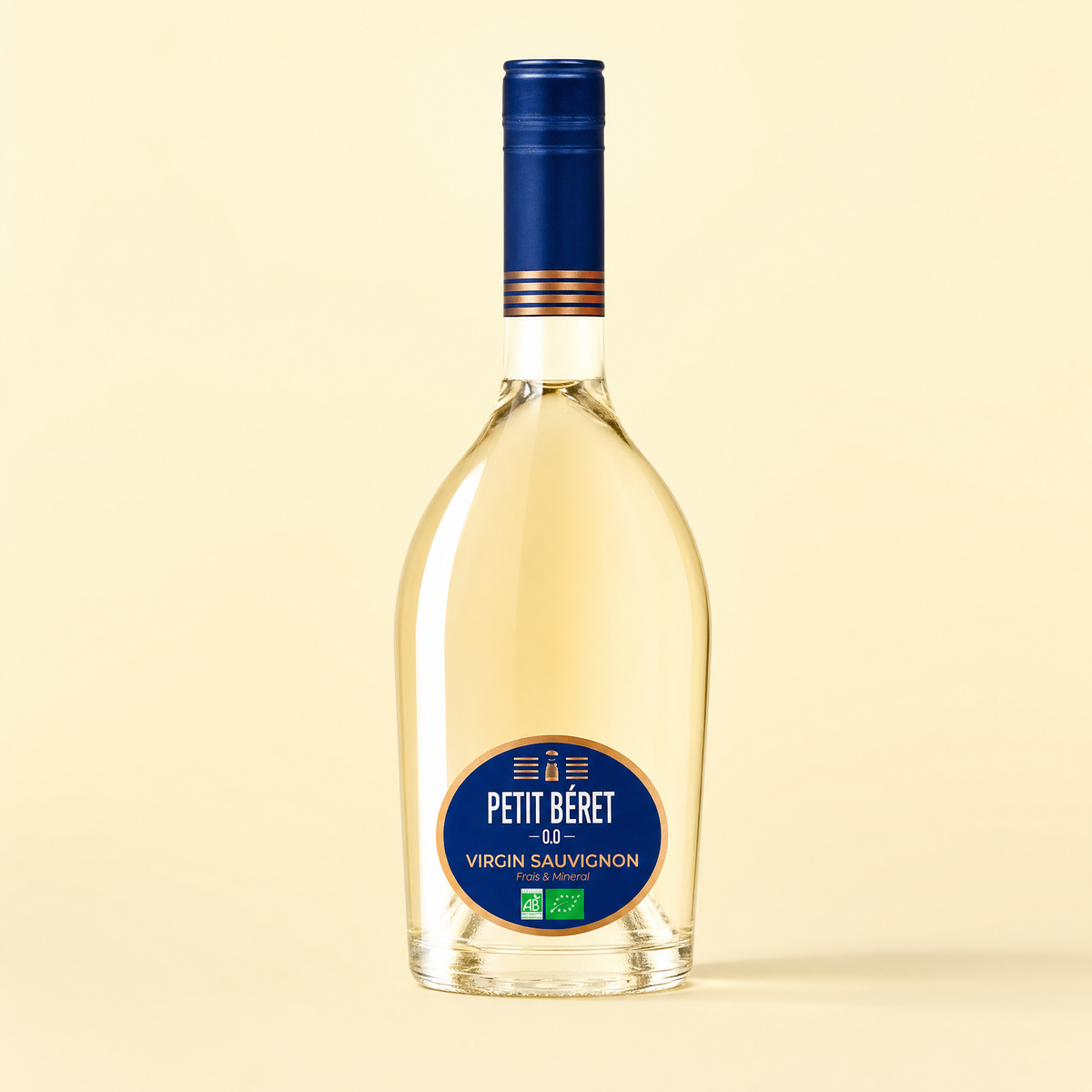 Le Petit Beret Virgin Sauvignon Blanc 0.0% non-alcoholic French white wine - bottle