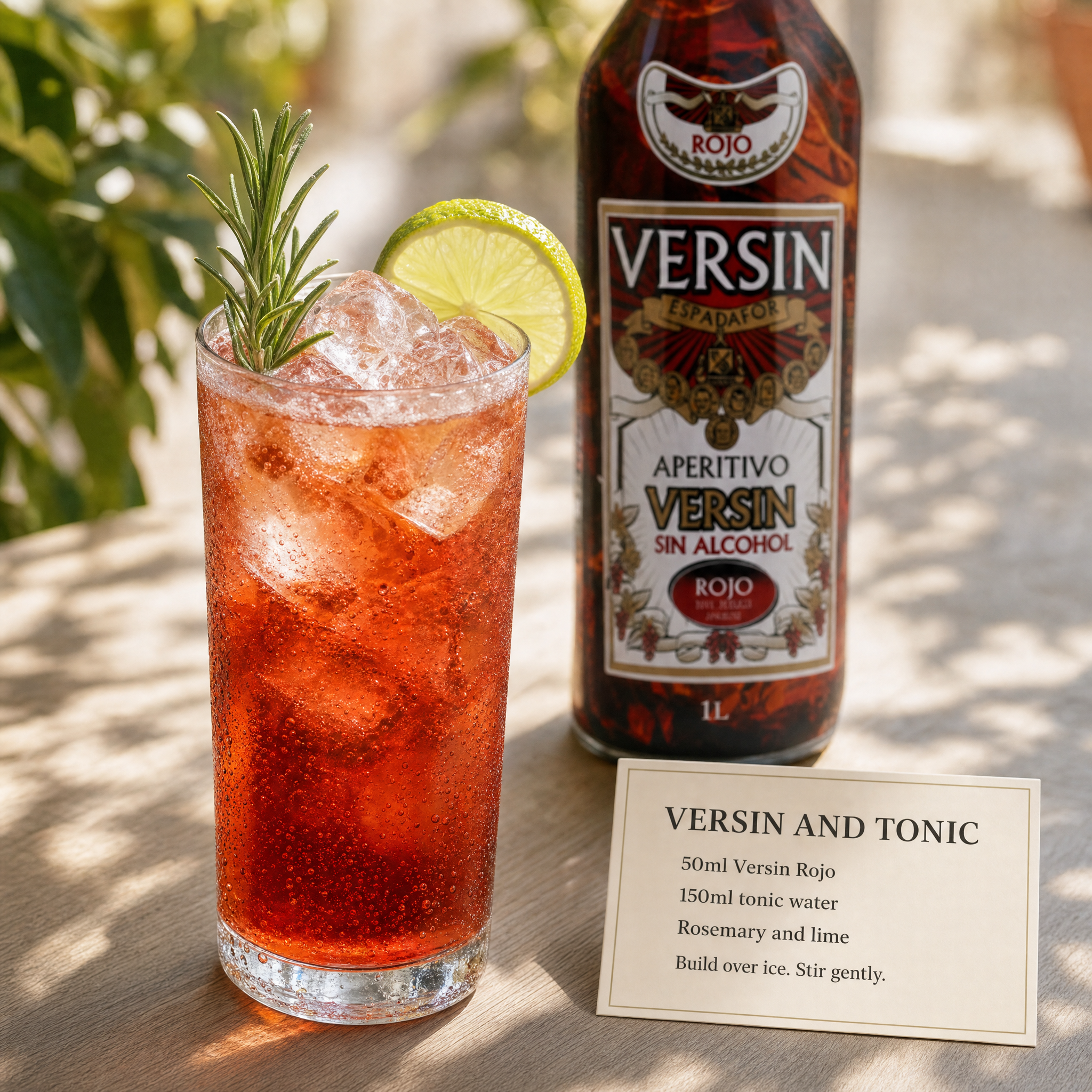 Espadafor Versin 0.0% non-alcoholic Spanish vermouth-style aperitif - Versin and Tonic recipe
