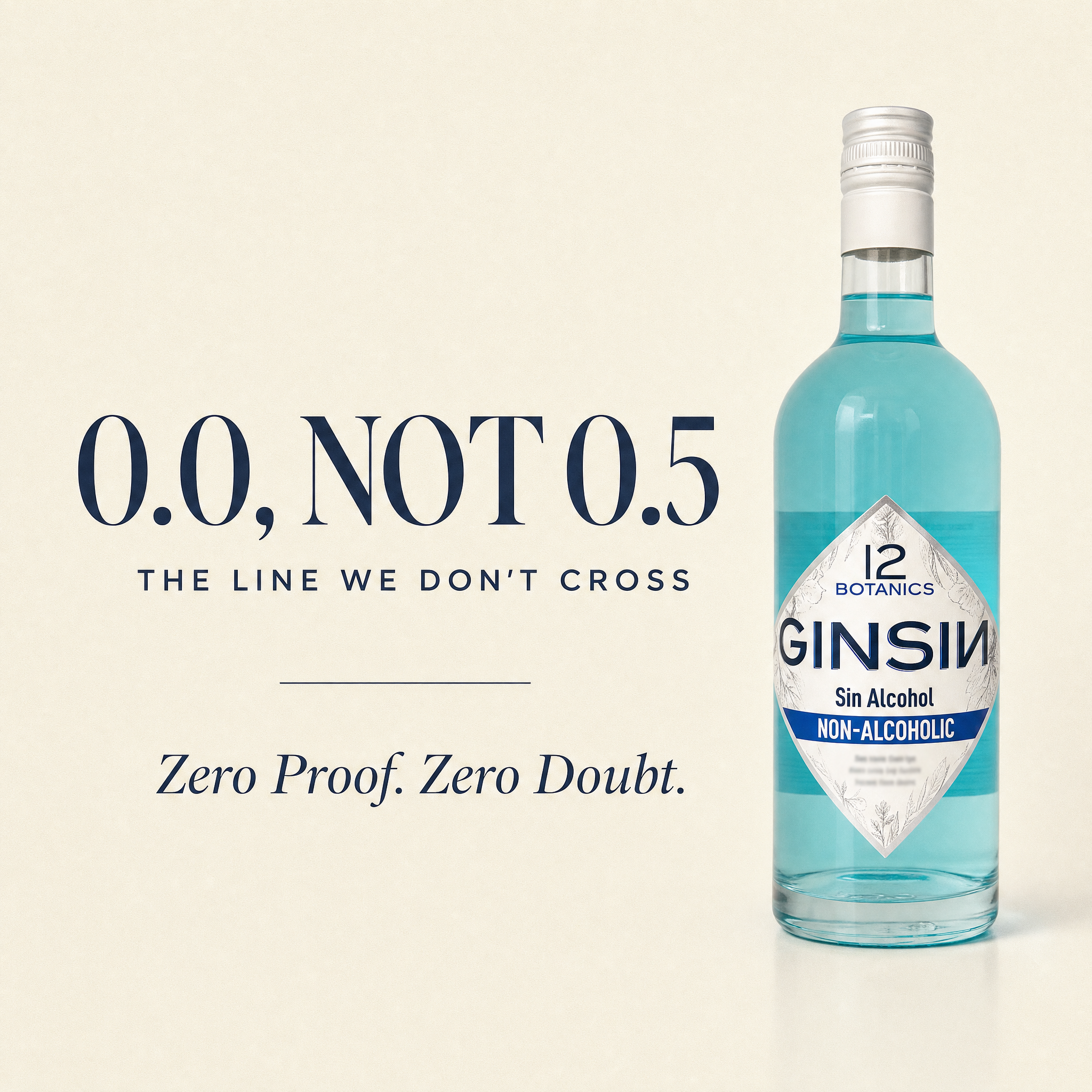 Ginsin 12 Botanics 0.0% non-alcoholic Spanish gin - 0.0, not 0.5