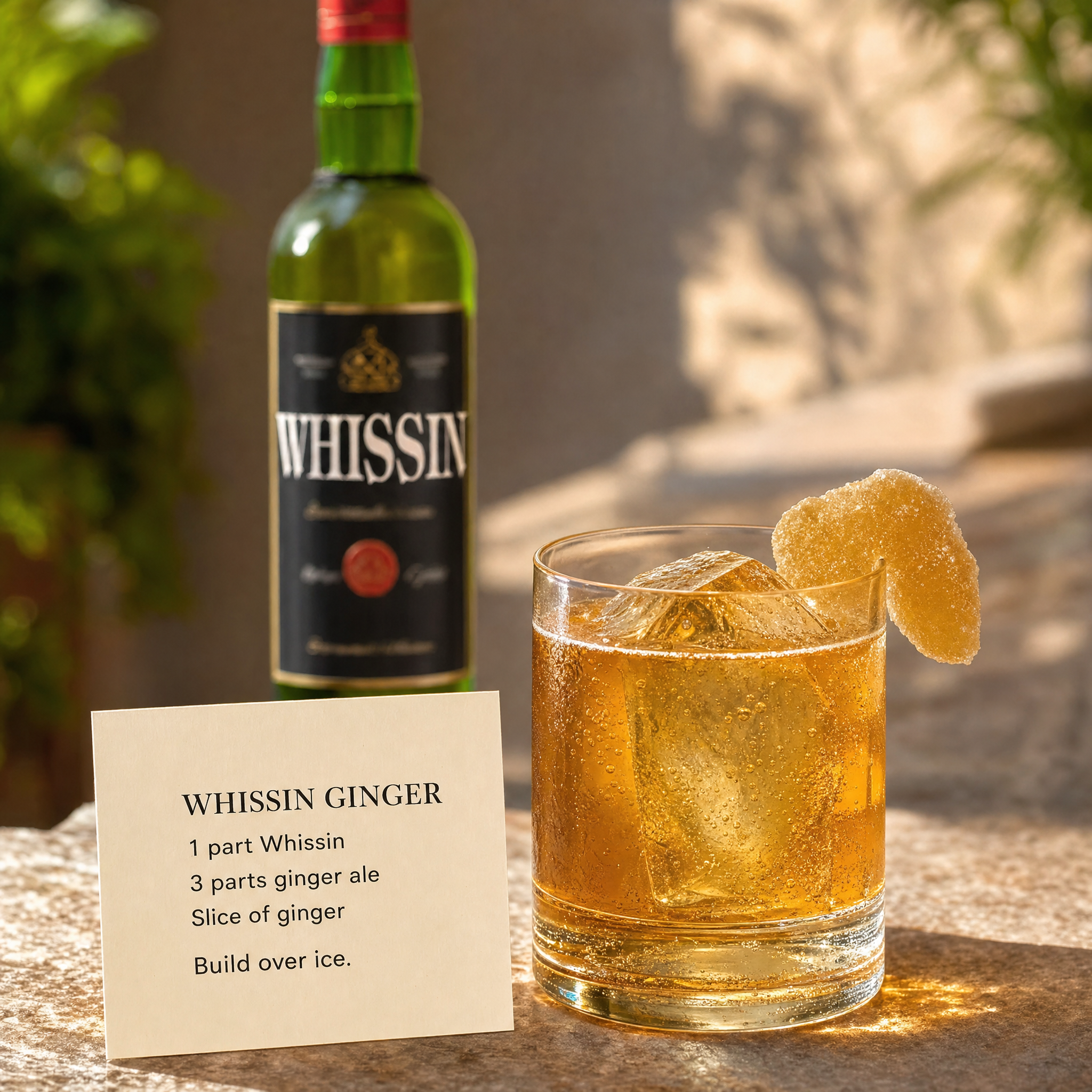 Espadafor Whissin 0.0% non-alcoholic Spanish whiskey-style spirit - Whissin Ginger recipe