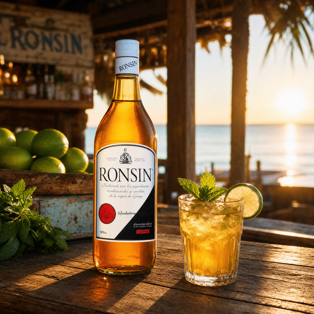 Espadafor Ronsin 0.0% non-alcoholic Spanish rum-style spirit - bottle