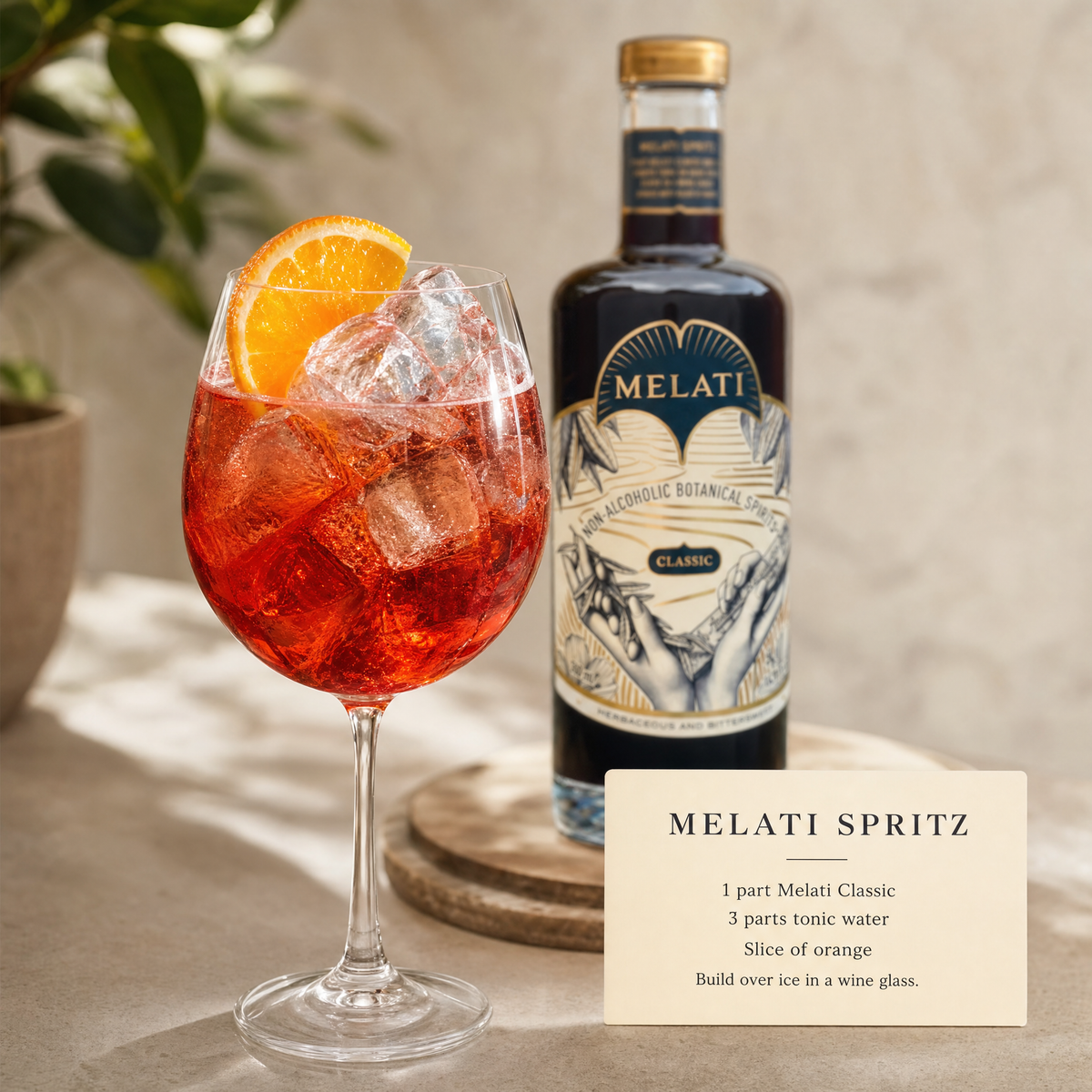 Melati Classic 0.0% non-alcoholic botanical aperitif from Singapore - Melati Spritz recipe