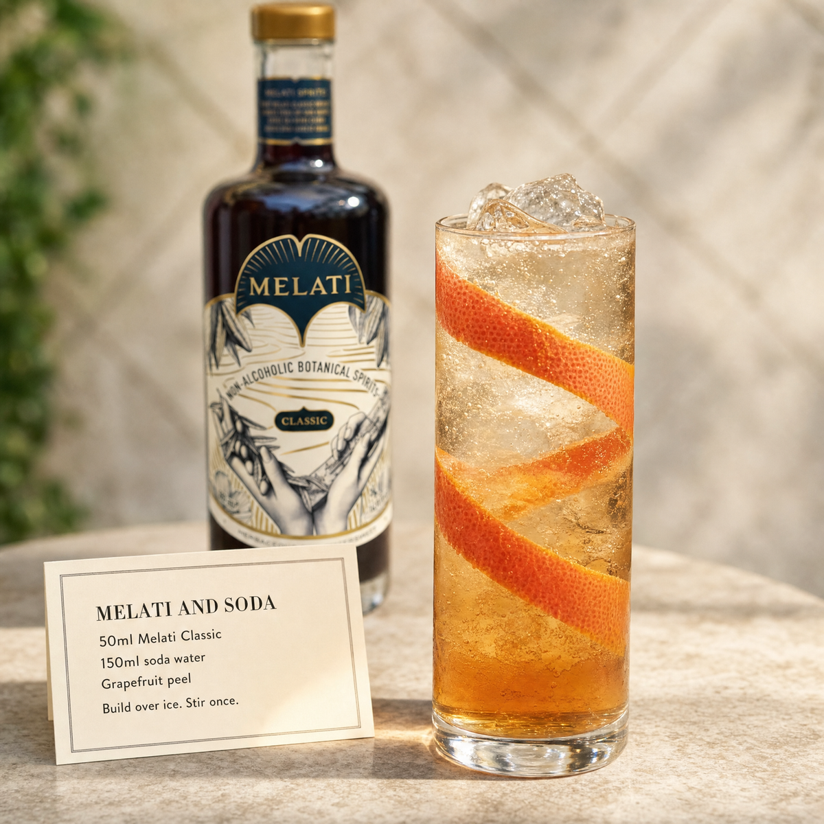 Melati Classic 0.0% non-alcoholic botanical aperitif from Singapore - Melati and Soda recipe