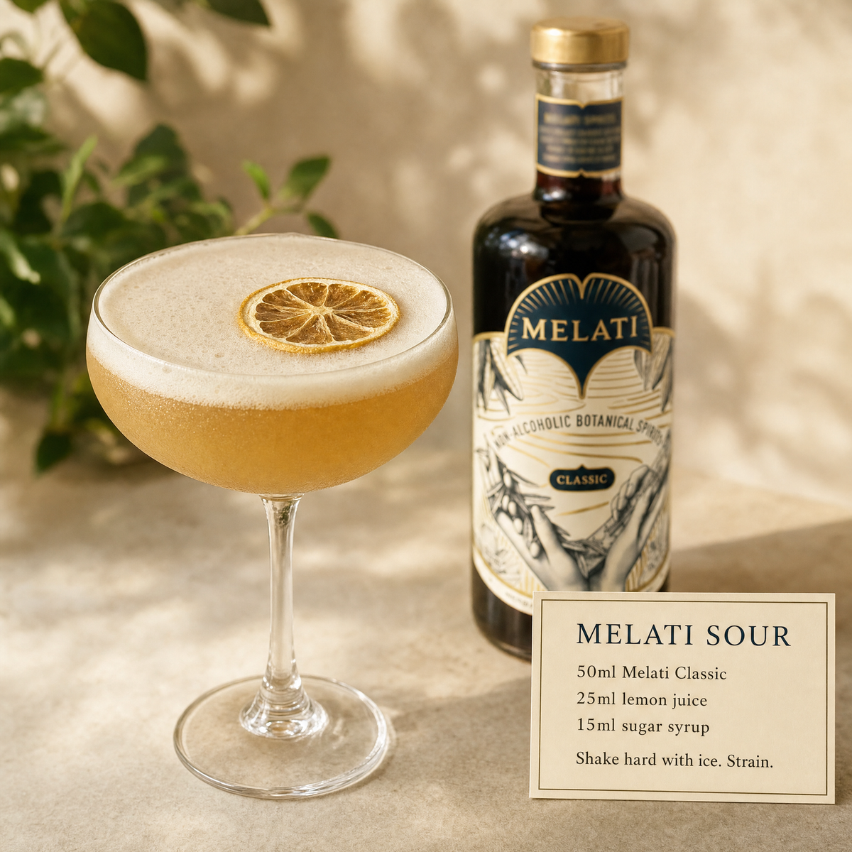 Melati Classic 0.0% non-alcoholic botanical aperitif from Singapore - Melati Sour recipe