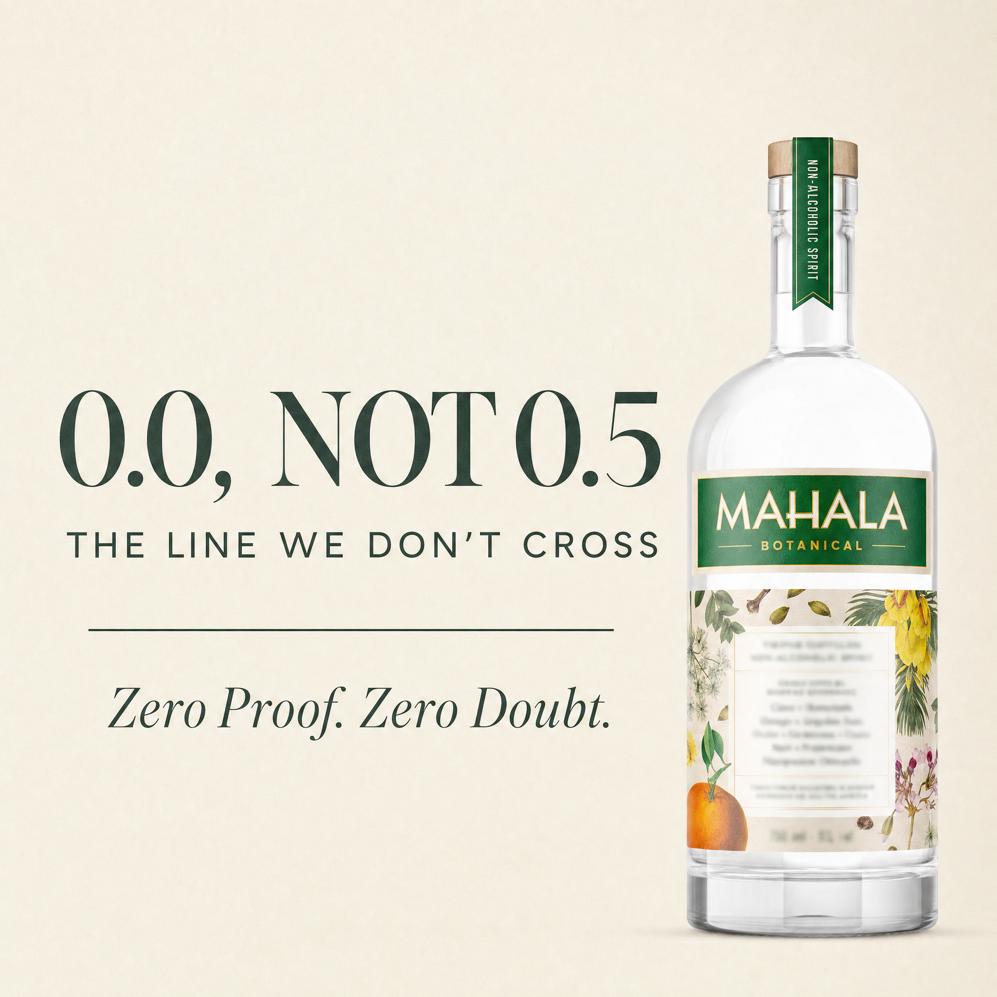 Mahala Botanical Classic 0.0% non-alcoholic spirit from South Africa - 0.0, not 0.5