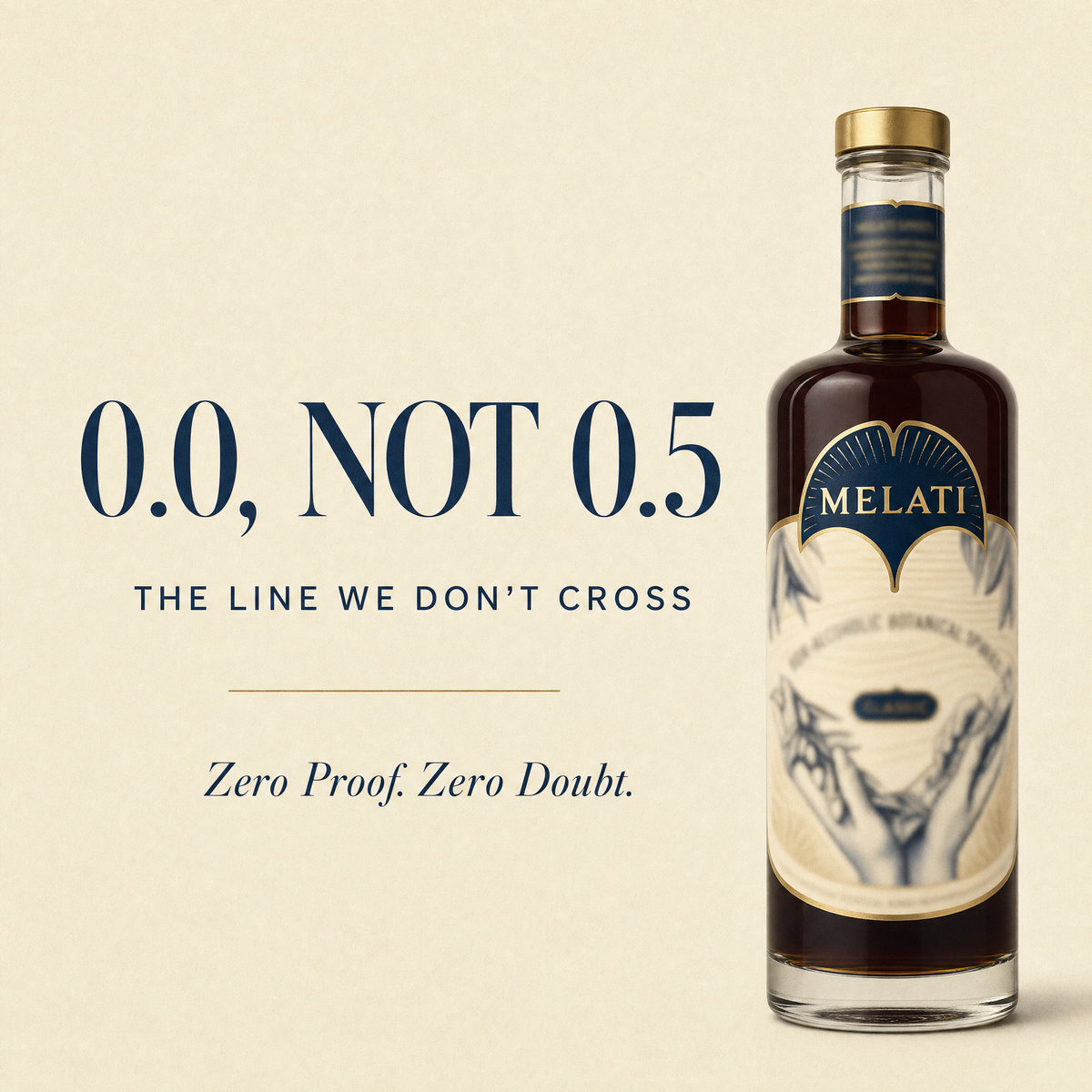 Melati Classic 0.0% non-alcoholic botanical aperitif from Singapore - 0.0, not 0.5