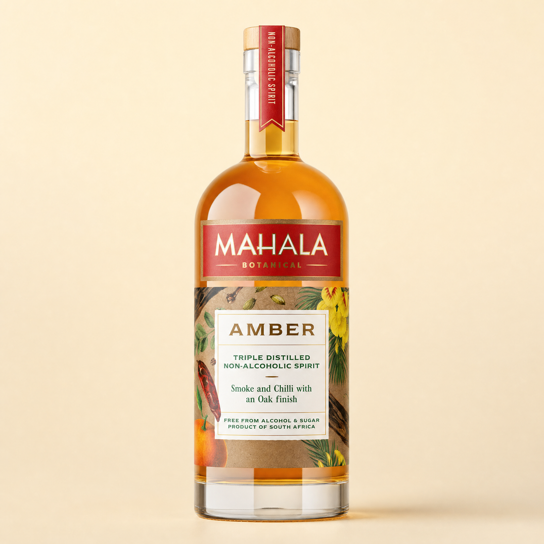Mahala Botanical Amber 0.0% non-alcoholic spirit from South Africa - bottle