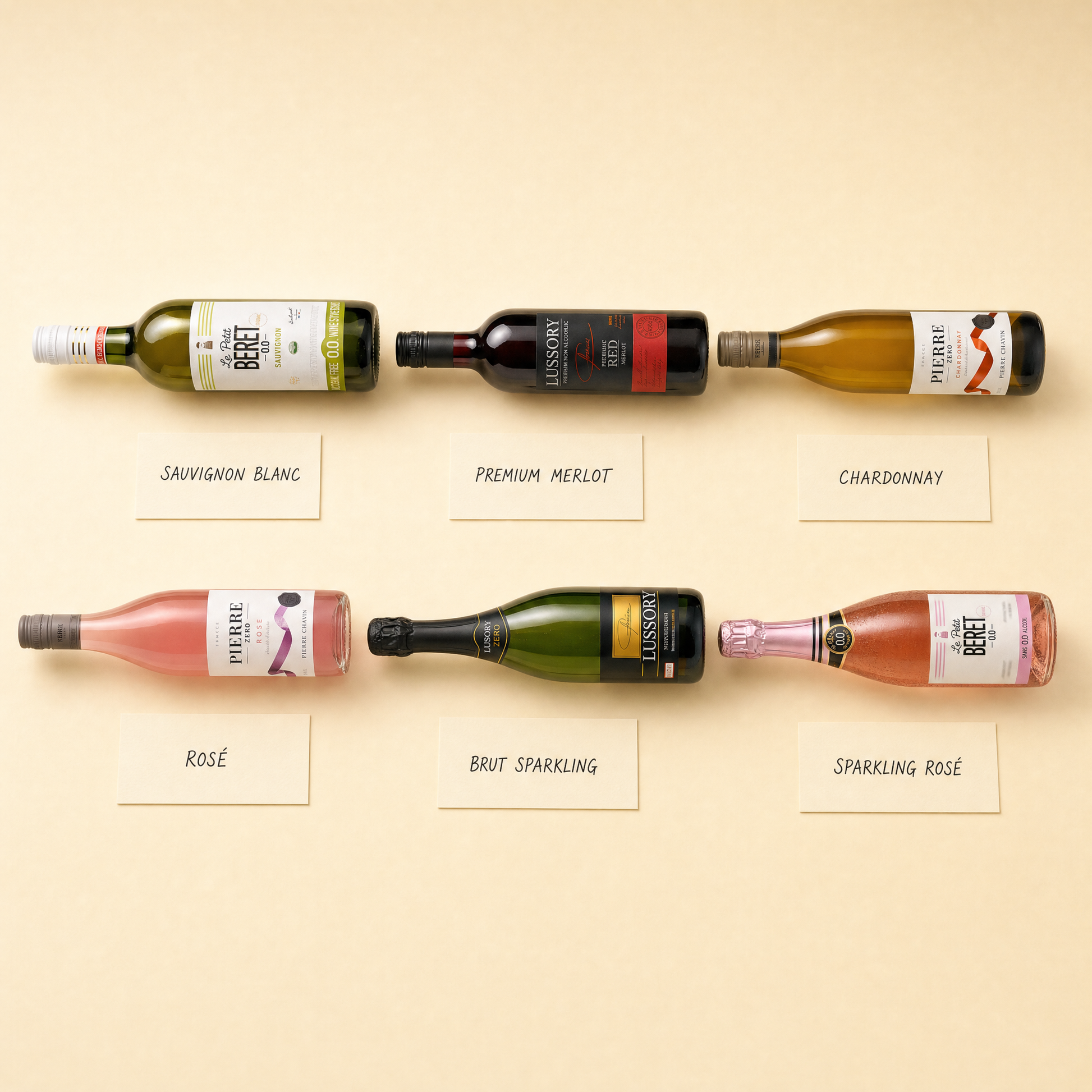 Party Pack - what is inside, six bottles labelled by style