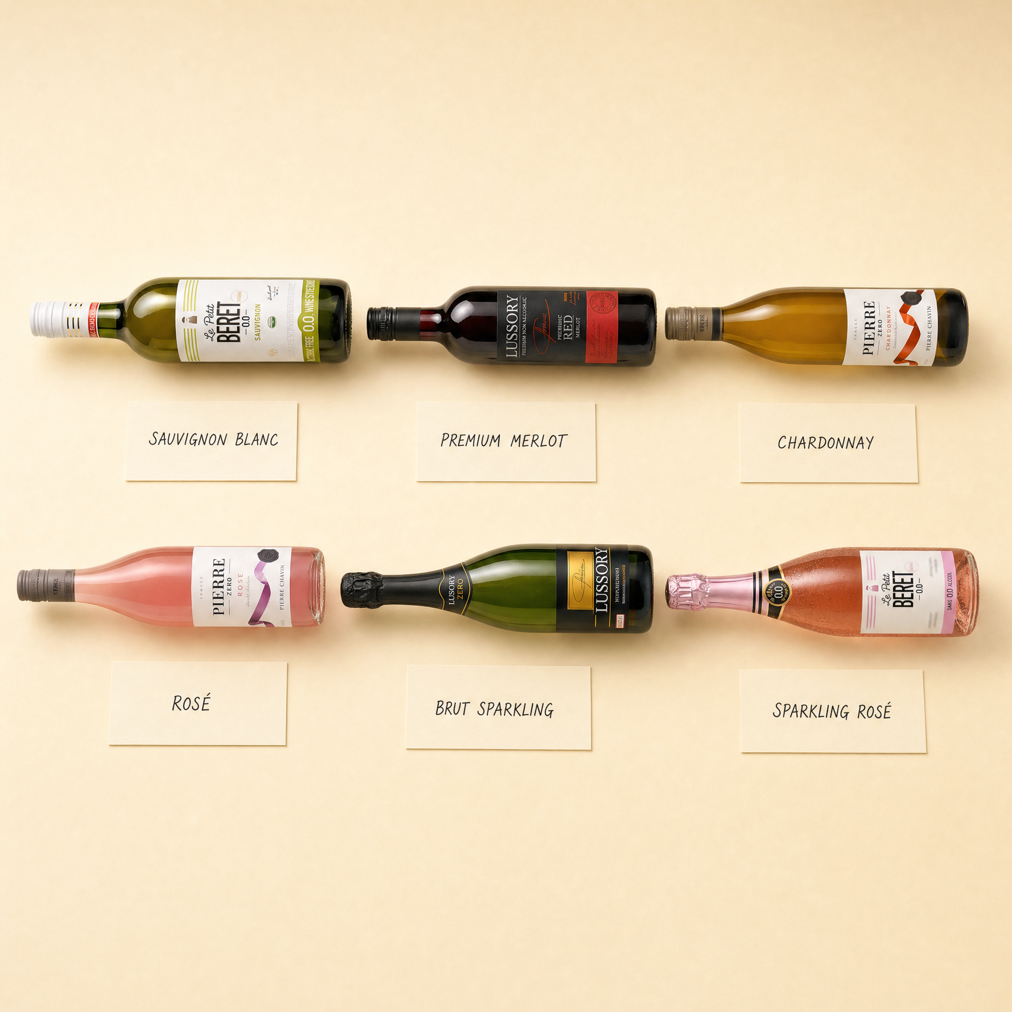 Party Pack - what is inside, six bottles labelled by style