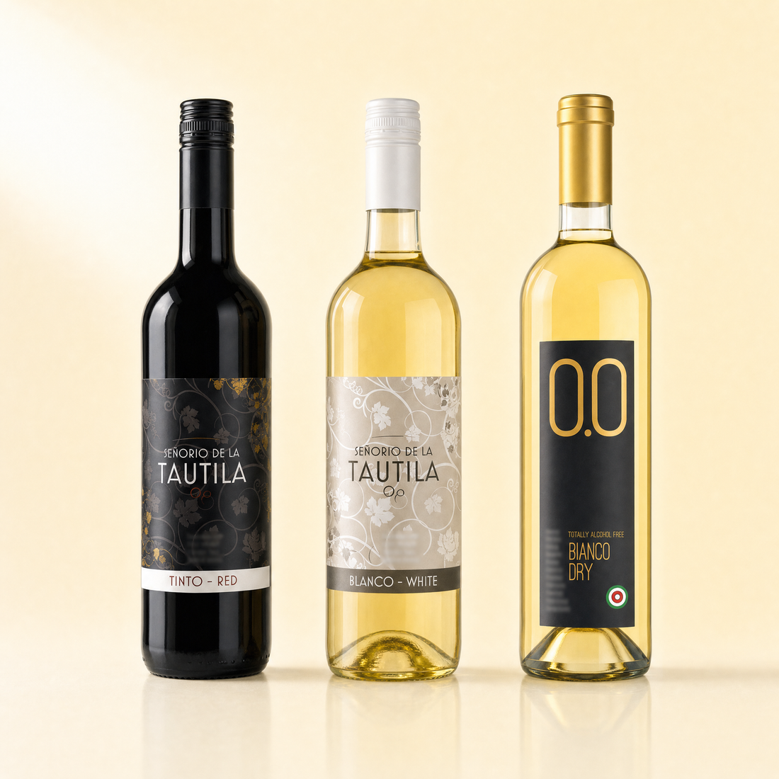 Cooking wine sampler - three 0.0% non-alcoholic cooking wines