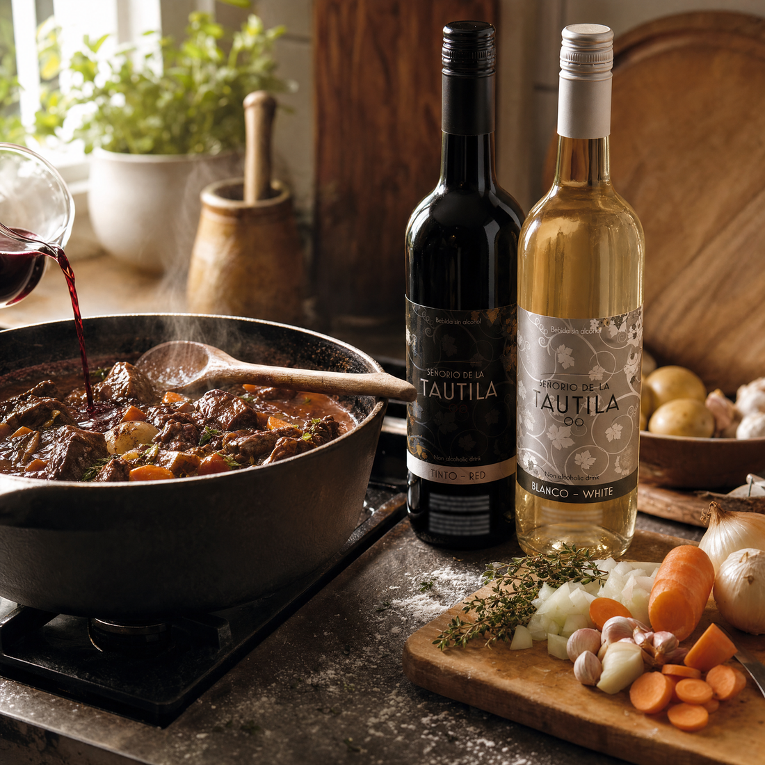 Cooking wine sampler - three 0.0% non-alcoholic cooking wines