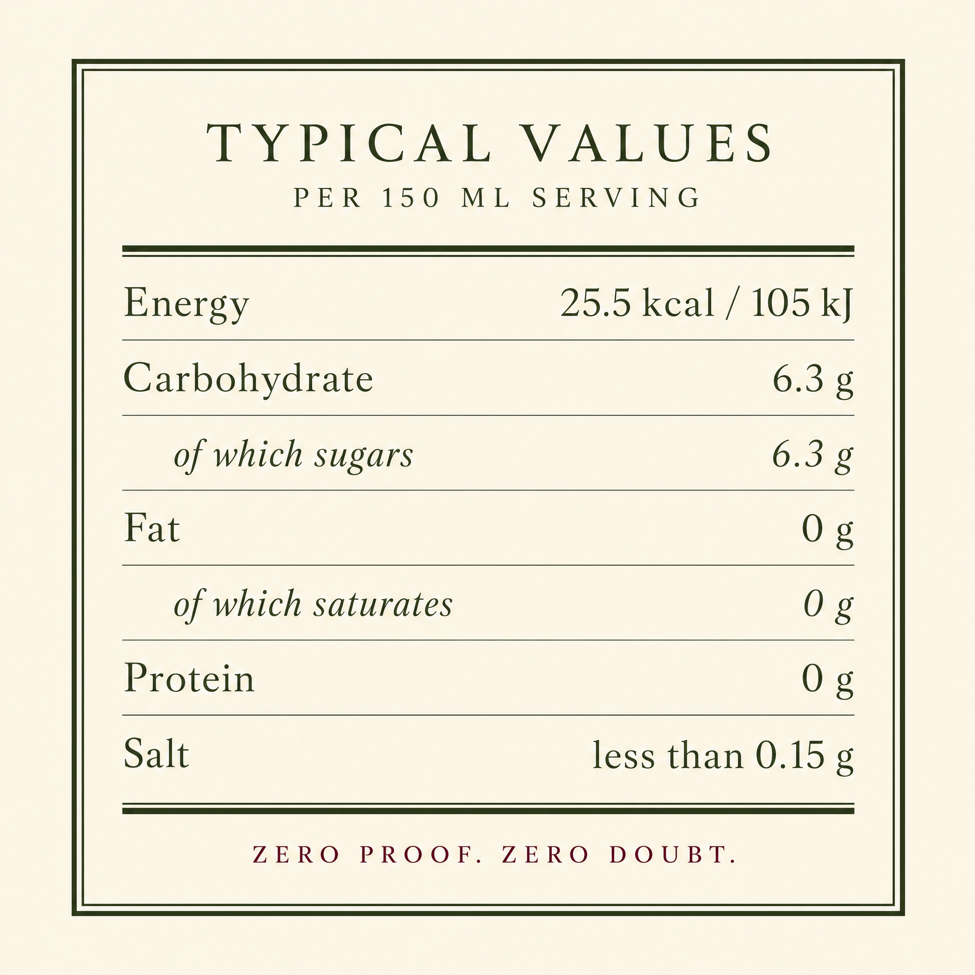 Lussory Organic Merlot 0.0% non-alcoholic Spanish red wine - nutrition facts per 150 ml