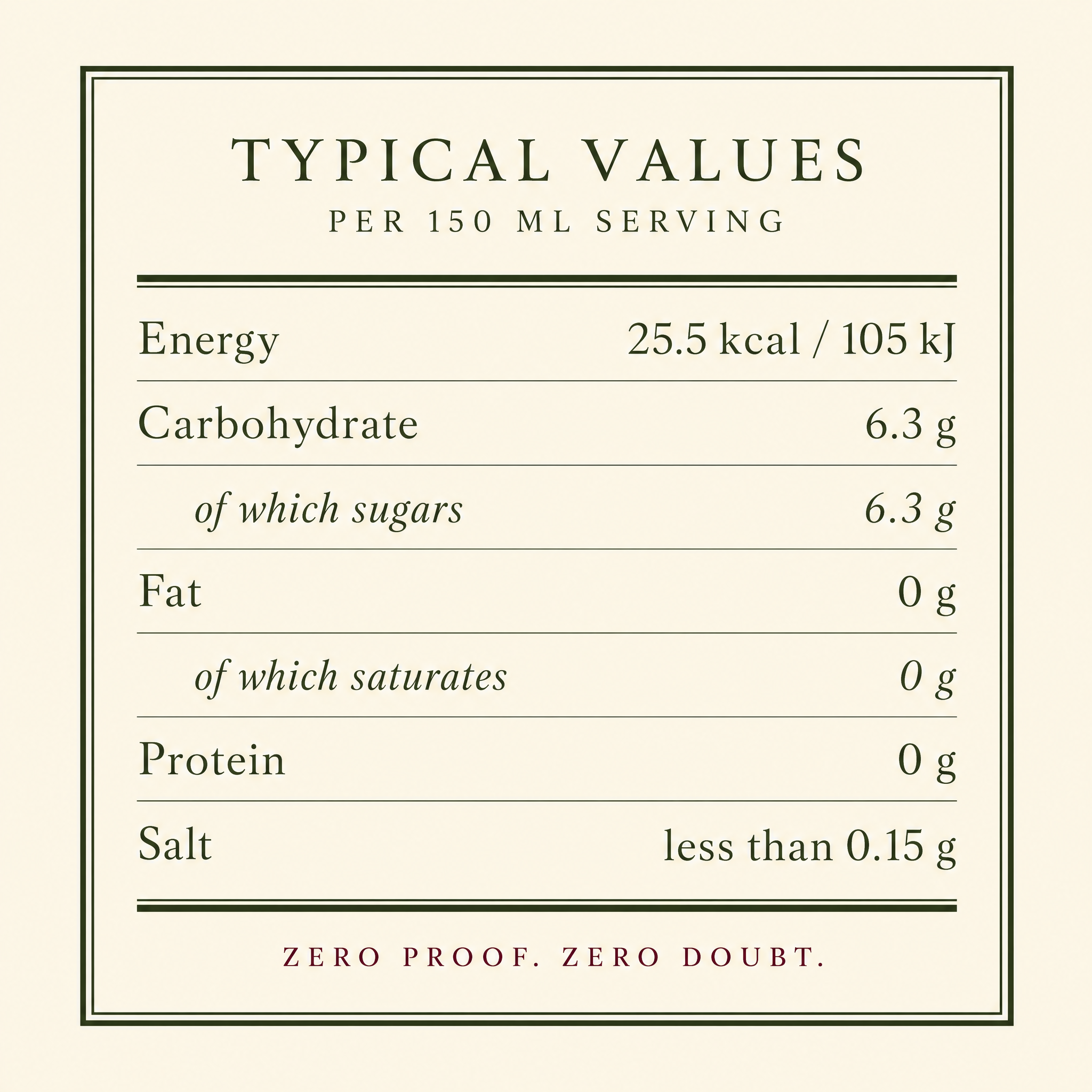 Lussory Organic Merlot 0.0% non-alcoholic Spanish red wine - nutrition facts per 150 ml
