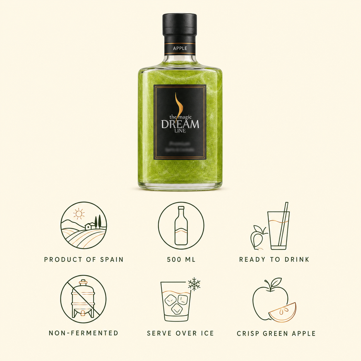Dream Line Apple alcohol-free mocktail - product benefits and specifications