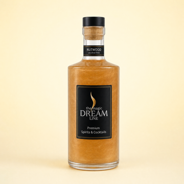 Dream Line Nutwood alcohol-free mocktail - bottle on a cream background