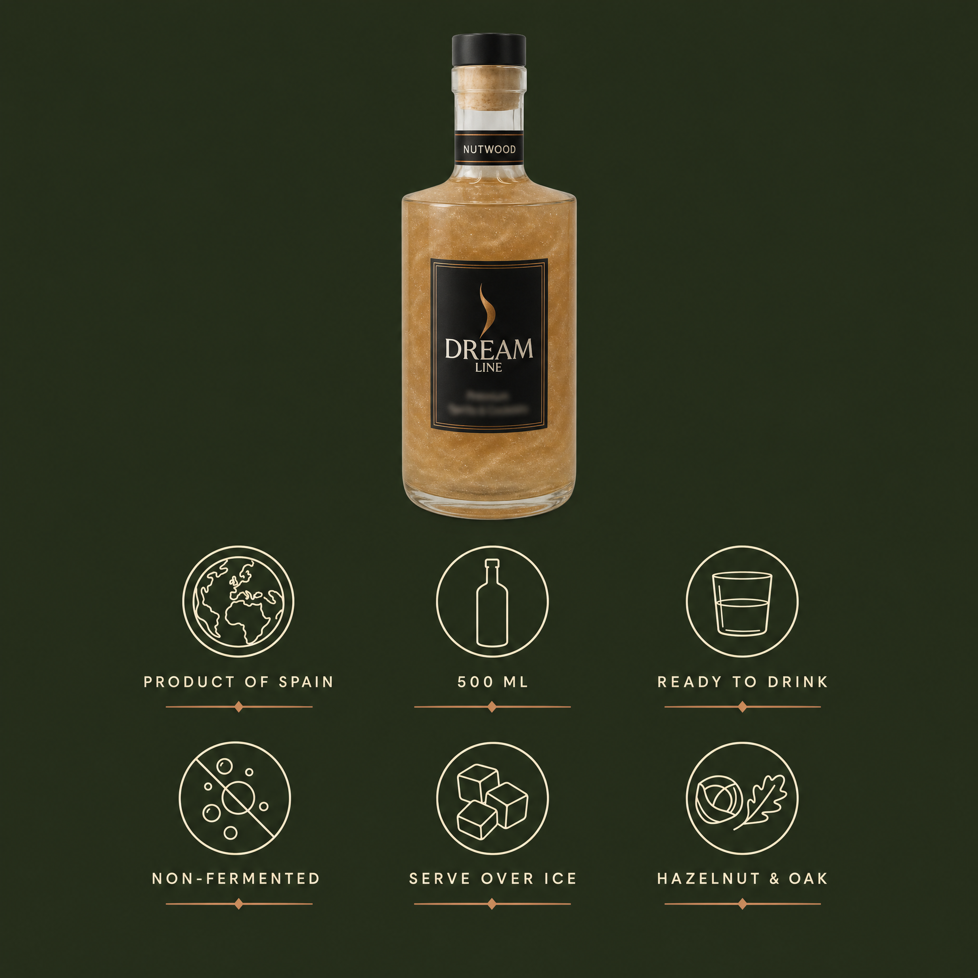 Dream Line Nutwood alcohol-free mocktail - product benefits and specifications