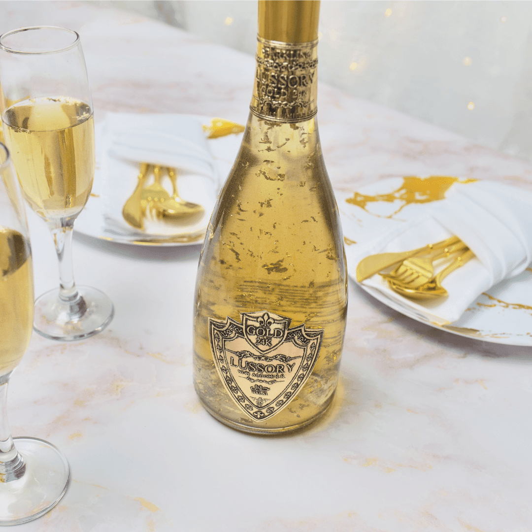 Lussory 24k Gold Sparkling Wine (0.0%) - Halal Wine Cellar